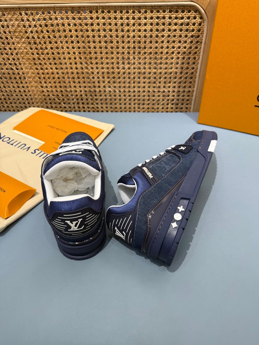 Sneakers Trainer Denim 'Bleu Marine' — vue 14