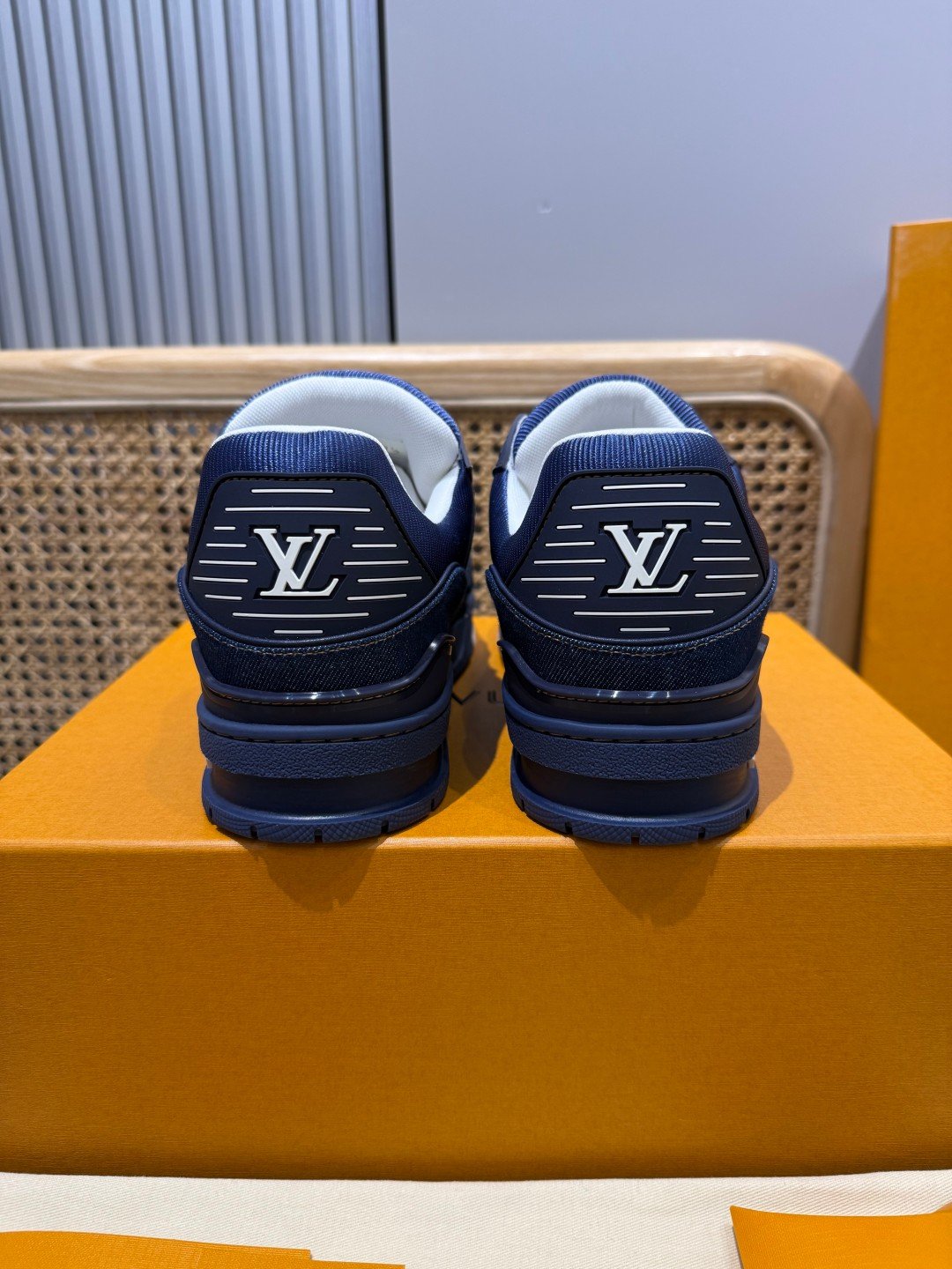 Sneakers Trainer Denim 'Bleu Marine' — vue 17