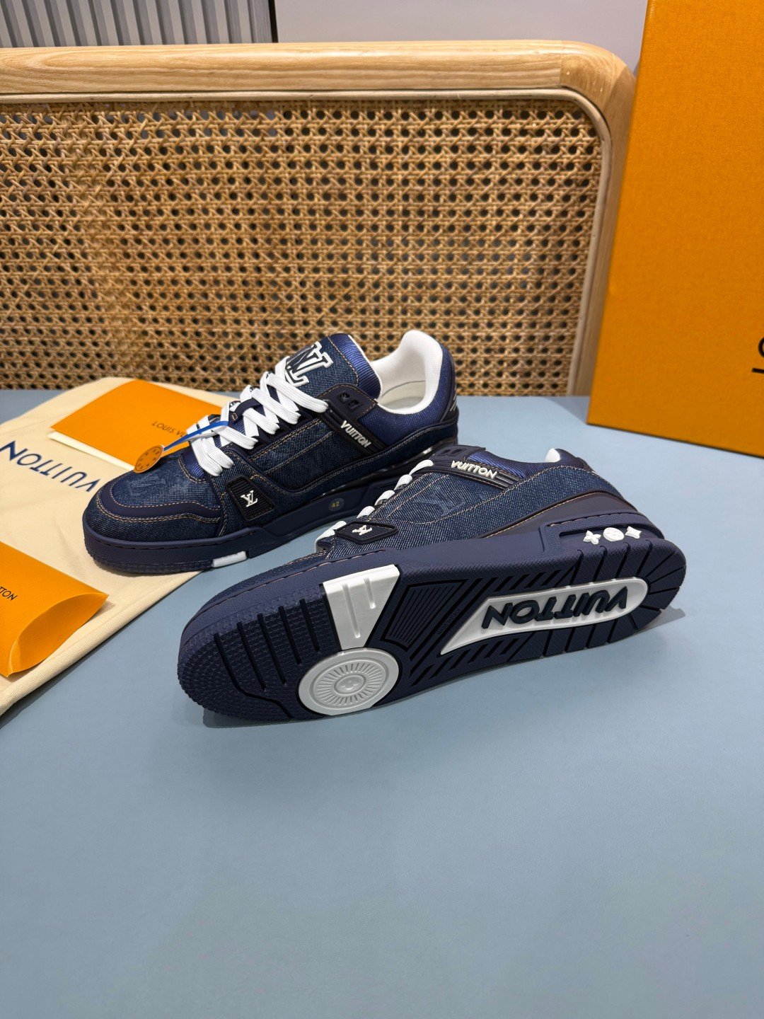Sneakers Trainer Denim 'Bleu Marine' — vue 22