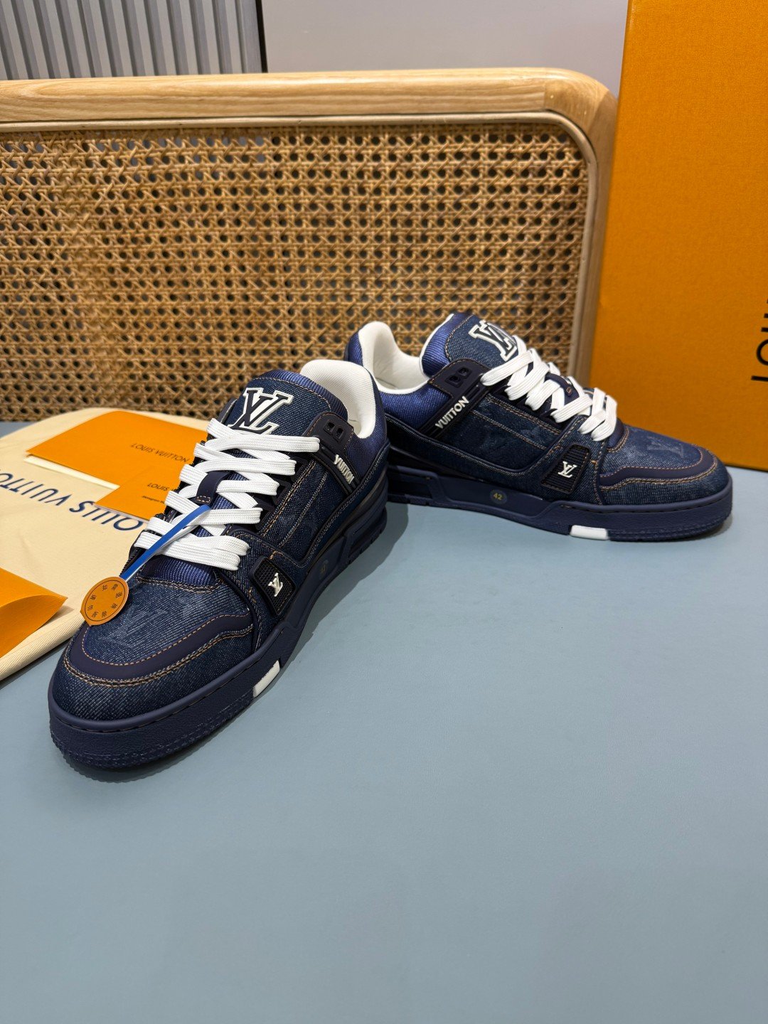 Sneakers Trainer Denim 'Bleu Marine' — vue 23