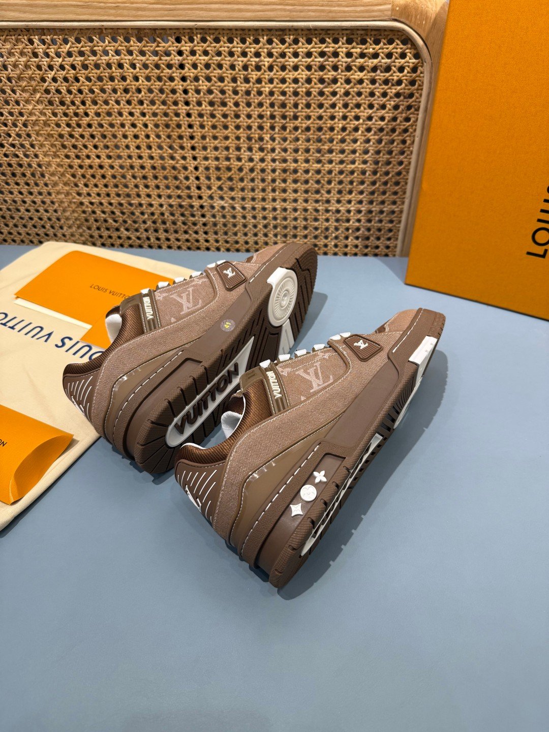 Sneakers Trainer Denim 'Marron' — vue 13