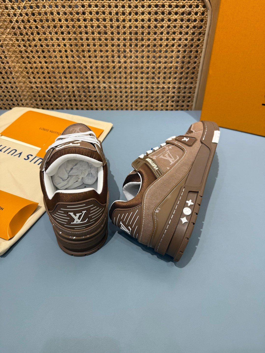 Sneakers Trainer Denim 'Marron' — vue 14