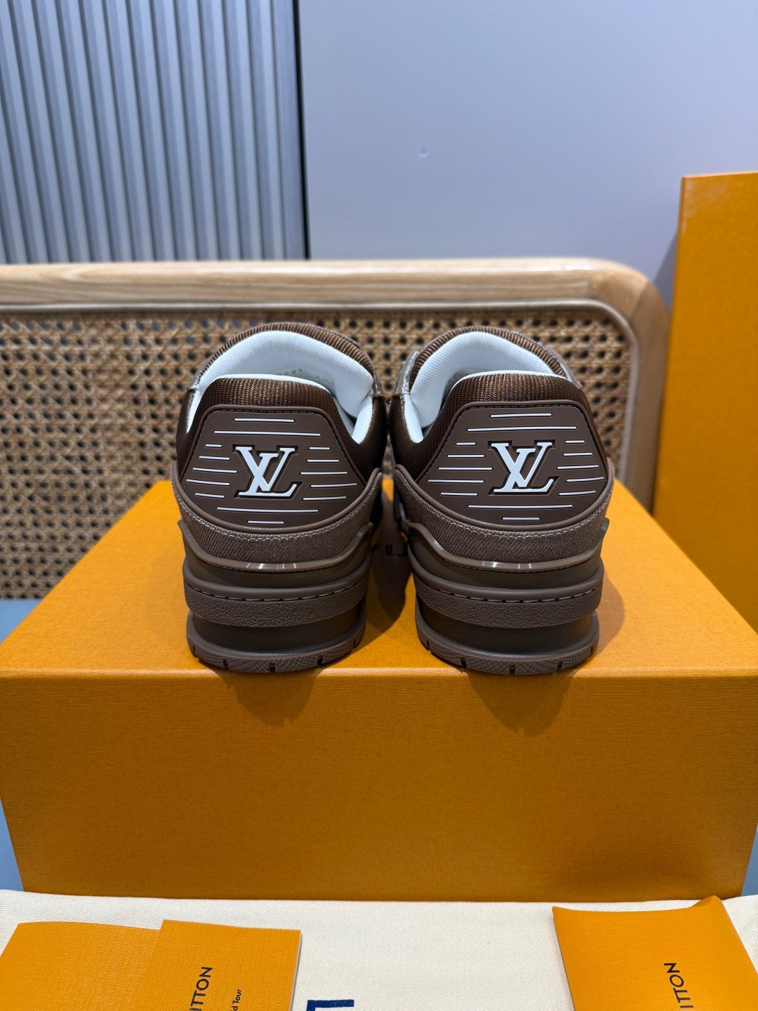Sneakers Trainer Denim 'Marron' — vue 17