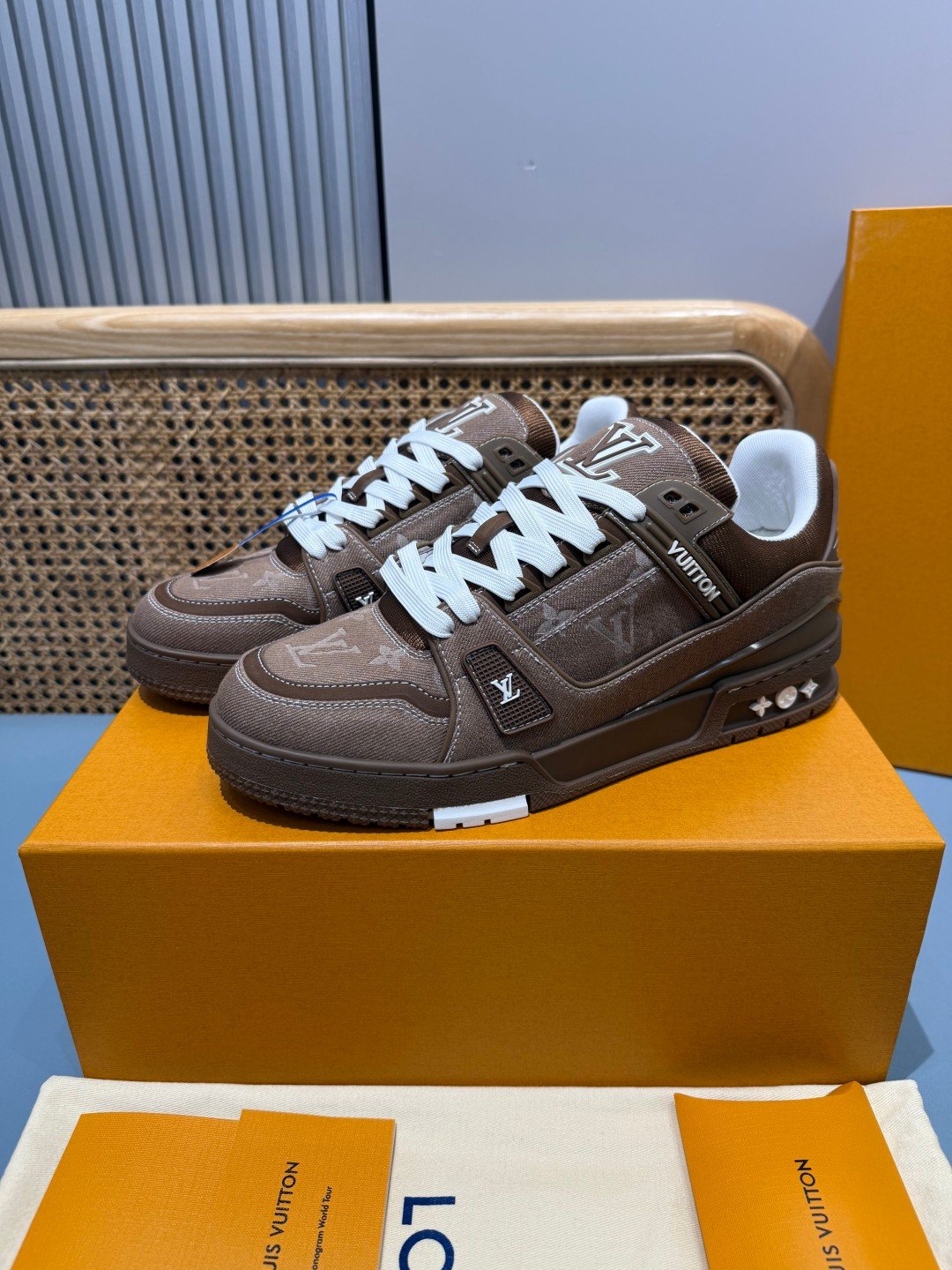 Sneakers Trainer Denim 'Marron' — vue 19