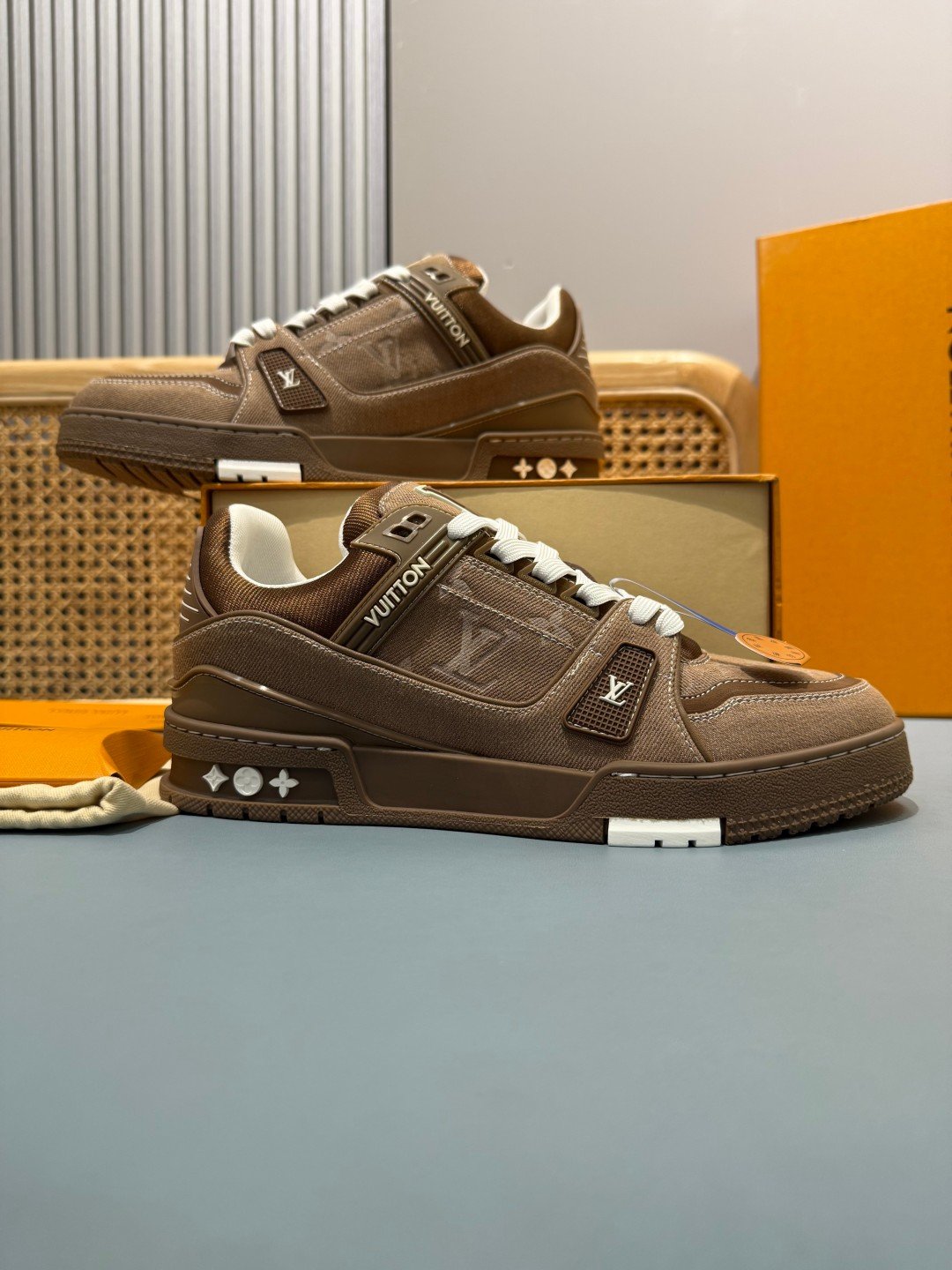 Sneakers Trainer Denim 'Marron' — vue 21