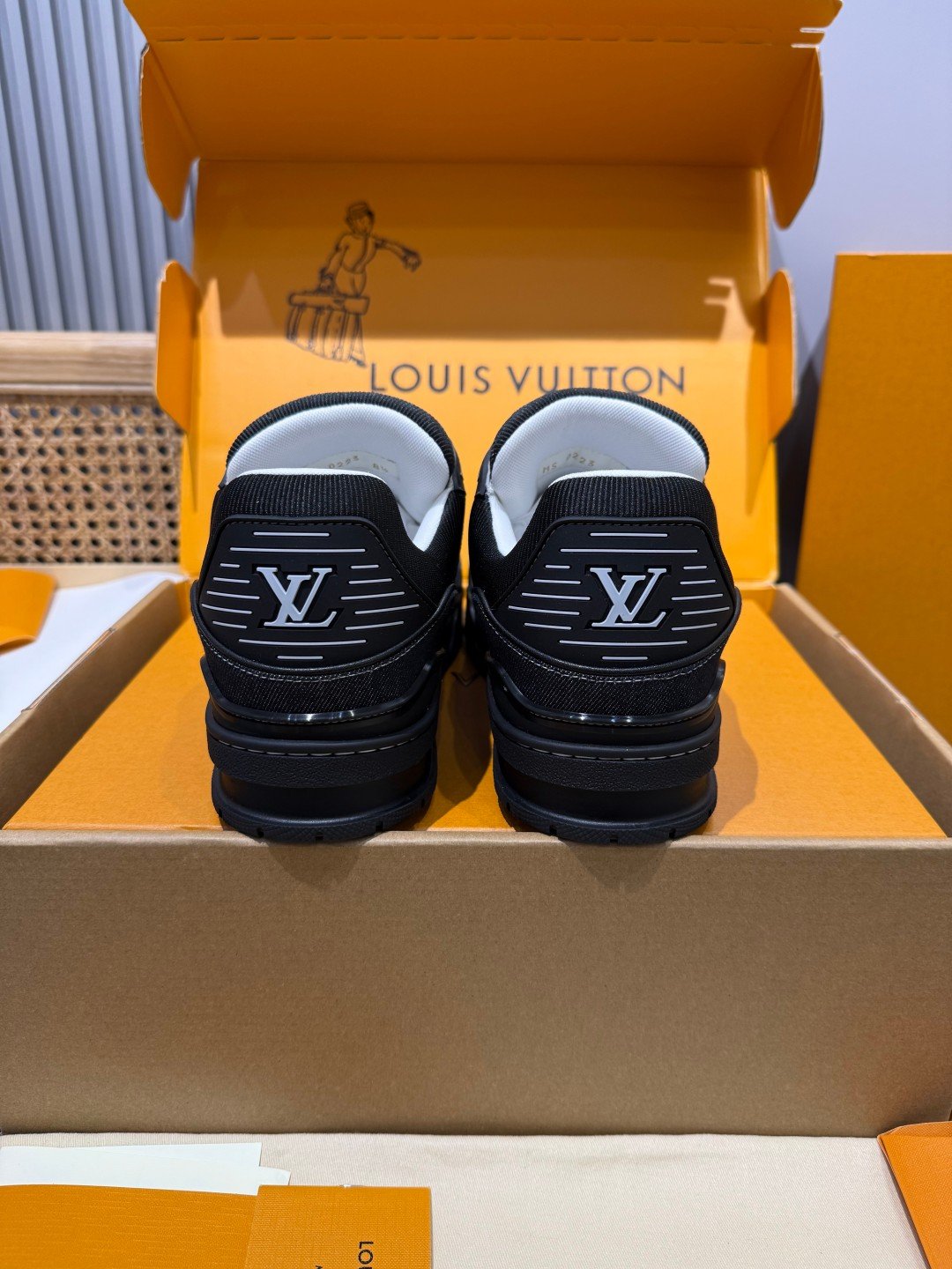 Sneakers Trainer Denim 'Noir Bleu Nuit' — vue 3