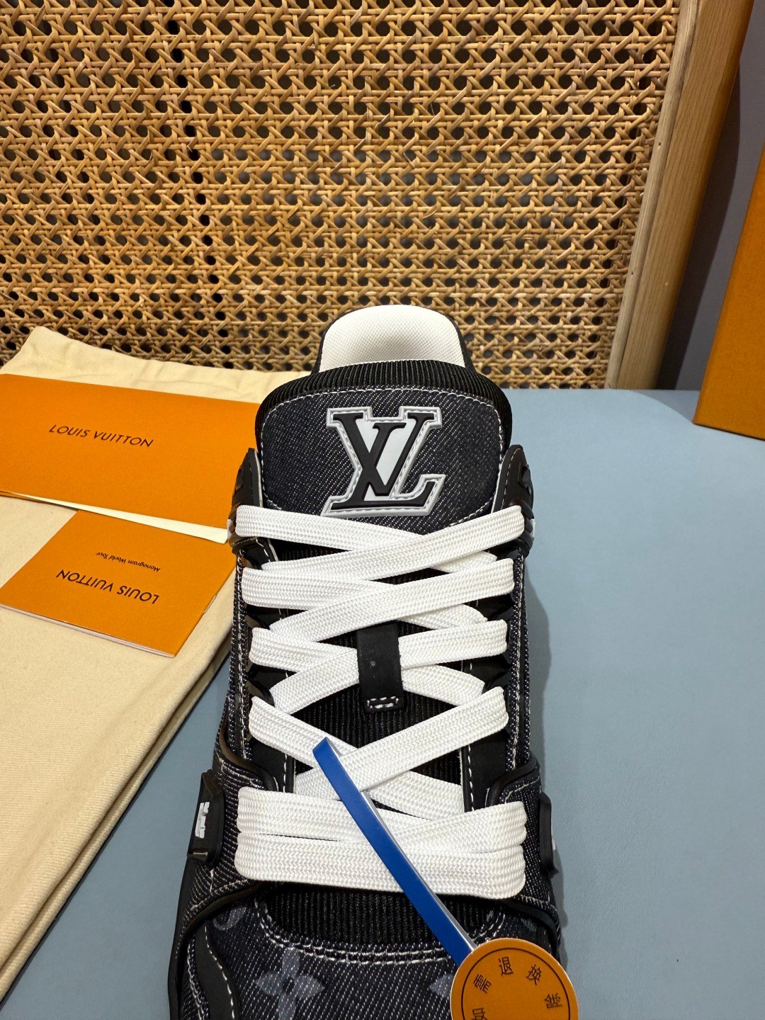 Sneakers Trainer Denim 'Noir Bleu Nuit' — vue 7