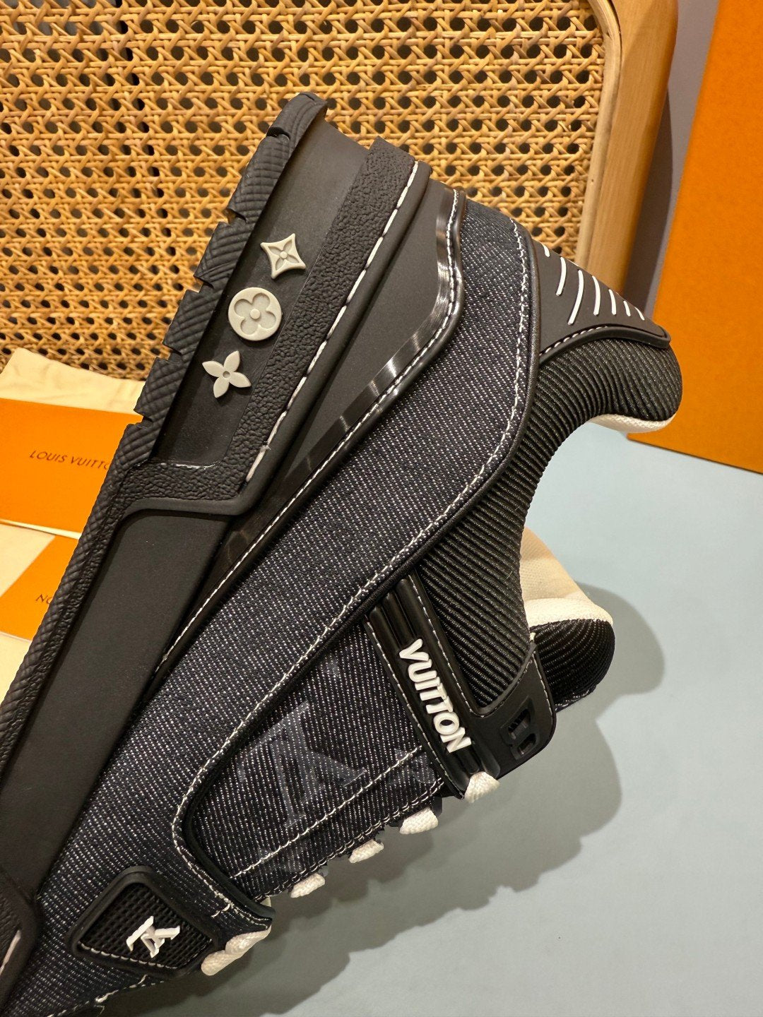Sneakers Trainer Denim 'Noir Bleu Nuit' — vue 11