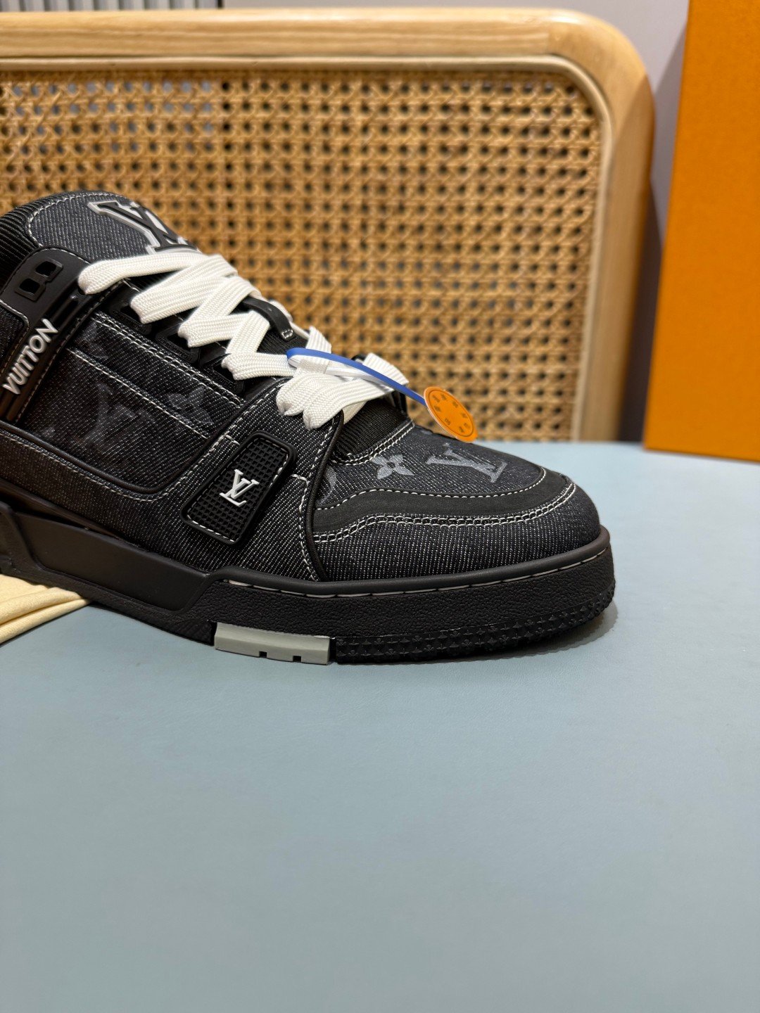 Sneakers Trainer Denim 'Noir Bleu Nuit' — vue 12