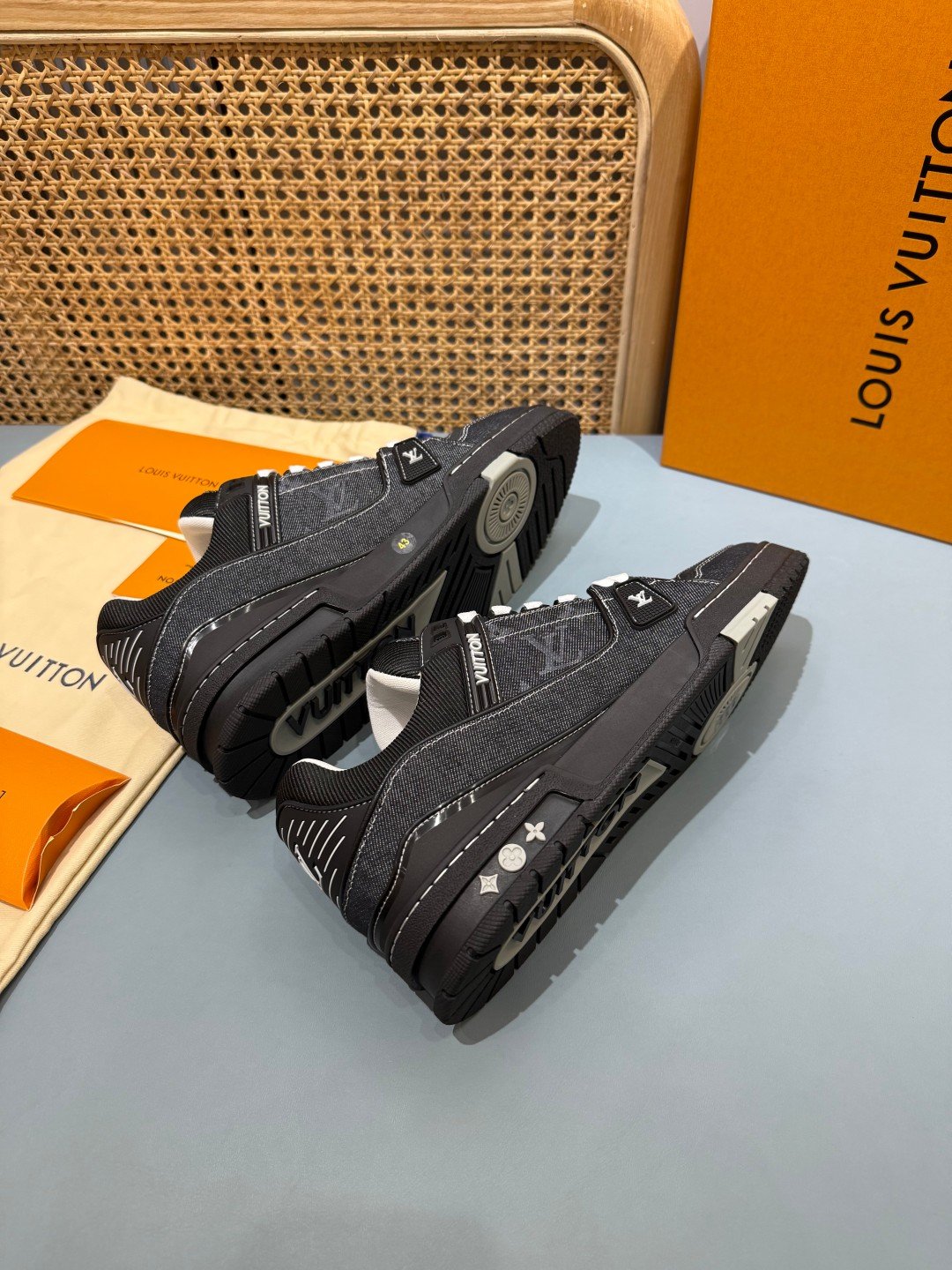 Sneakers Trainer Denim 'Noir Bleu Nuit' — vue 13
