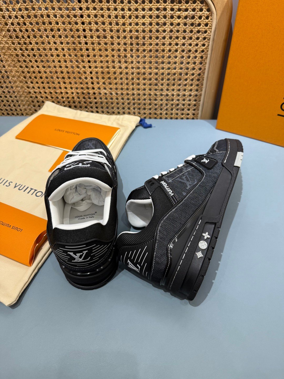 Sneakers Trainer Denim 'Noir Bleu Nuit' — vue 14