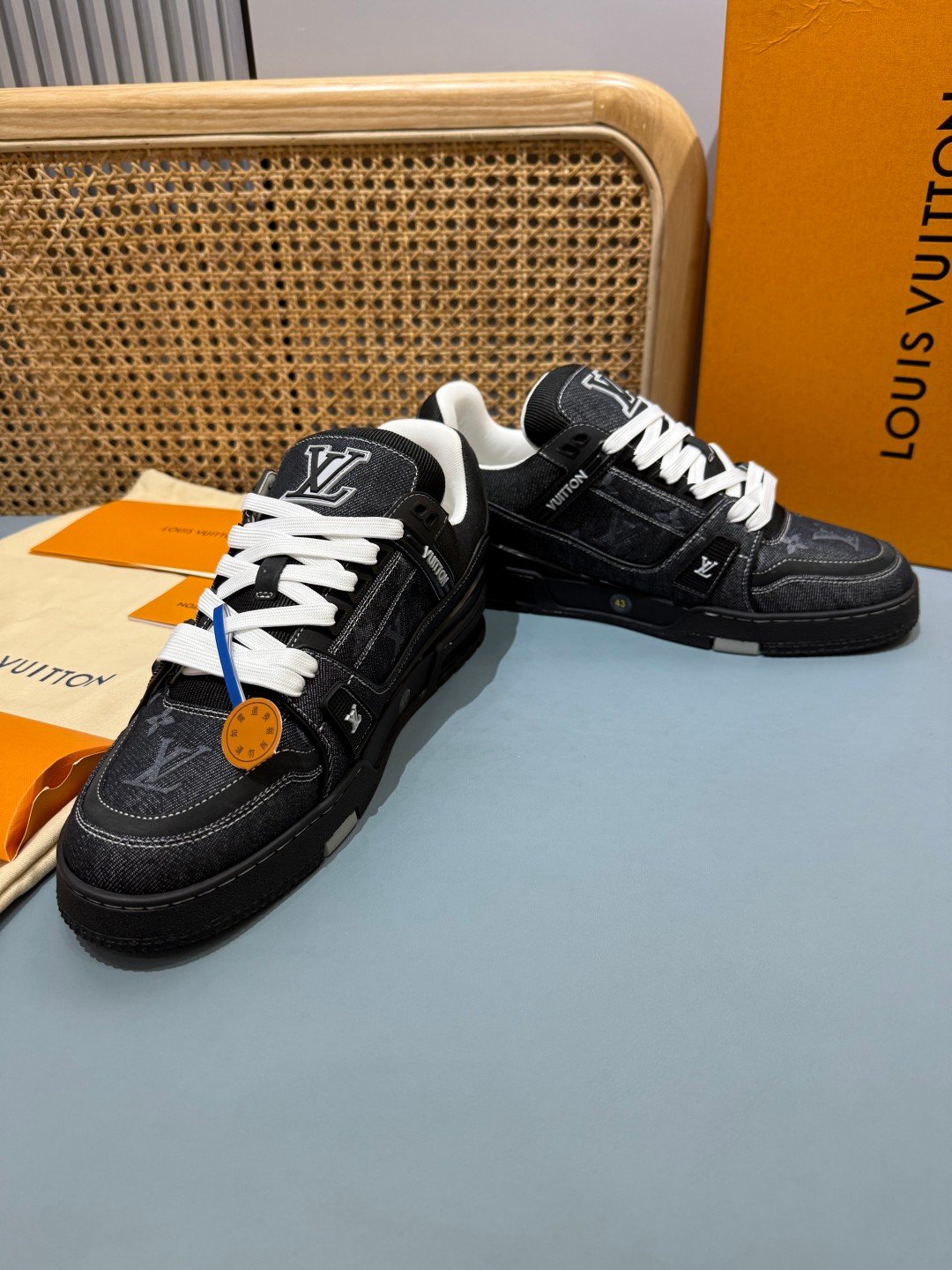 Sneakers Trainer Denim 'Noir Bleu Nuit' — vue 24