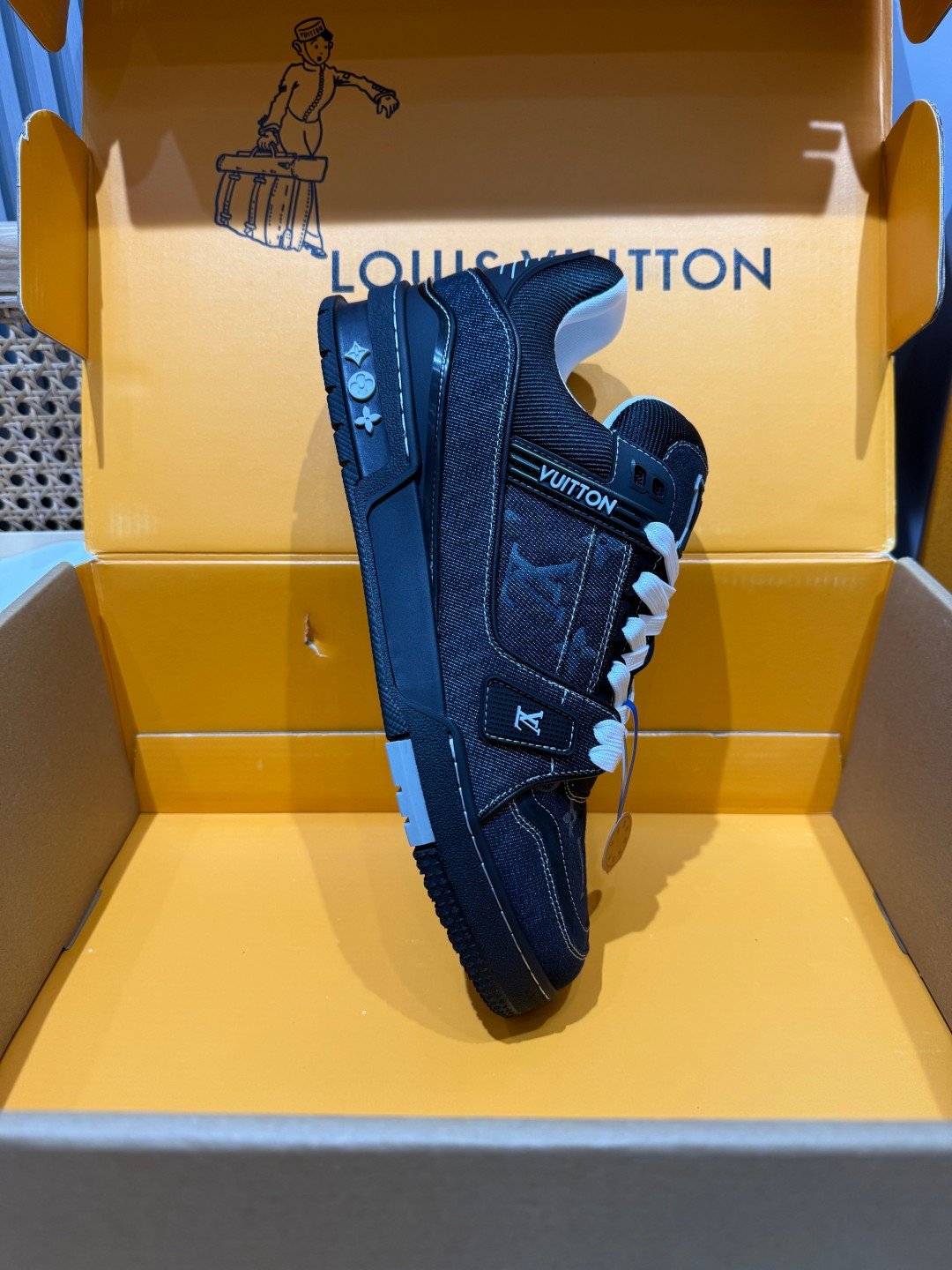 Sneakers Trainer Denim 'Noir Bleu Nuit' — vue 25
