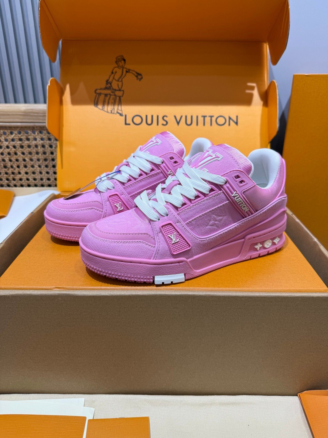 Sneakers Trainer Denim 'Rose Fuchsia' — vue 4