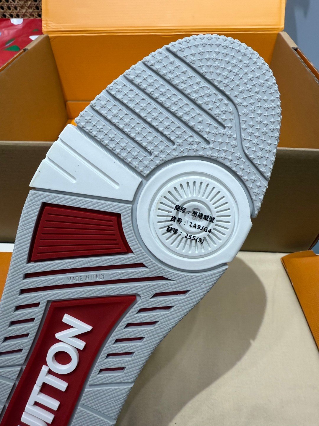 Sneakers Trainer Velcro 'Blanc Rouge' — vue 8