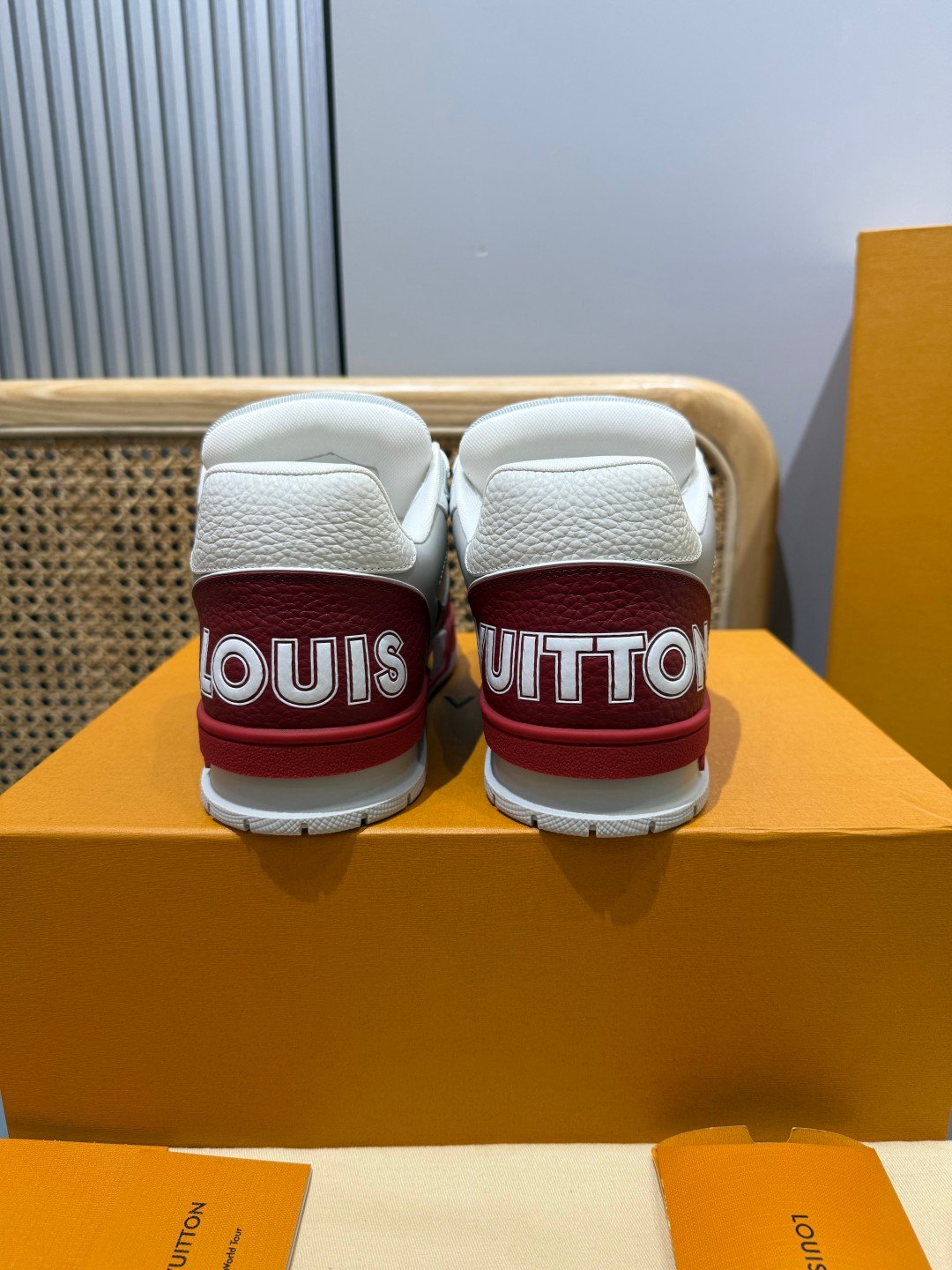 Sneakers Trainer Velcro 'Blanc Rouge' — vue 19