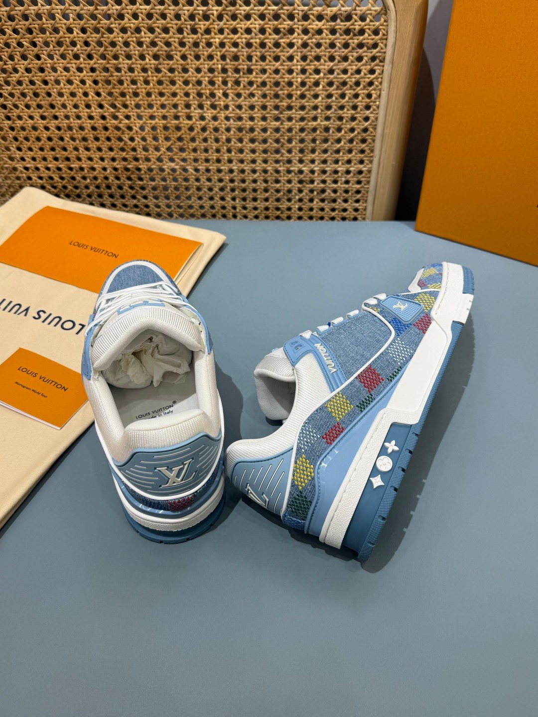 Sneakers Trainer Denim 'Bleu Ciel Monogram' — vue 16