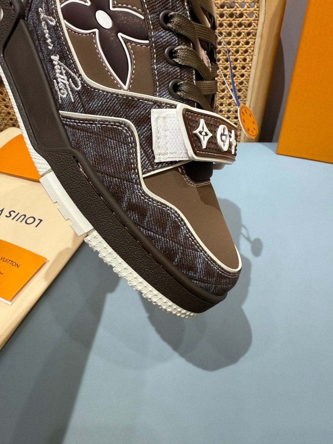 Sneakers Trainer Velcro 'Marron Monogram' — vue 14