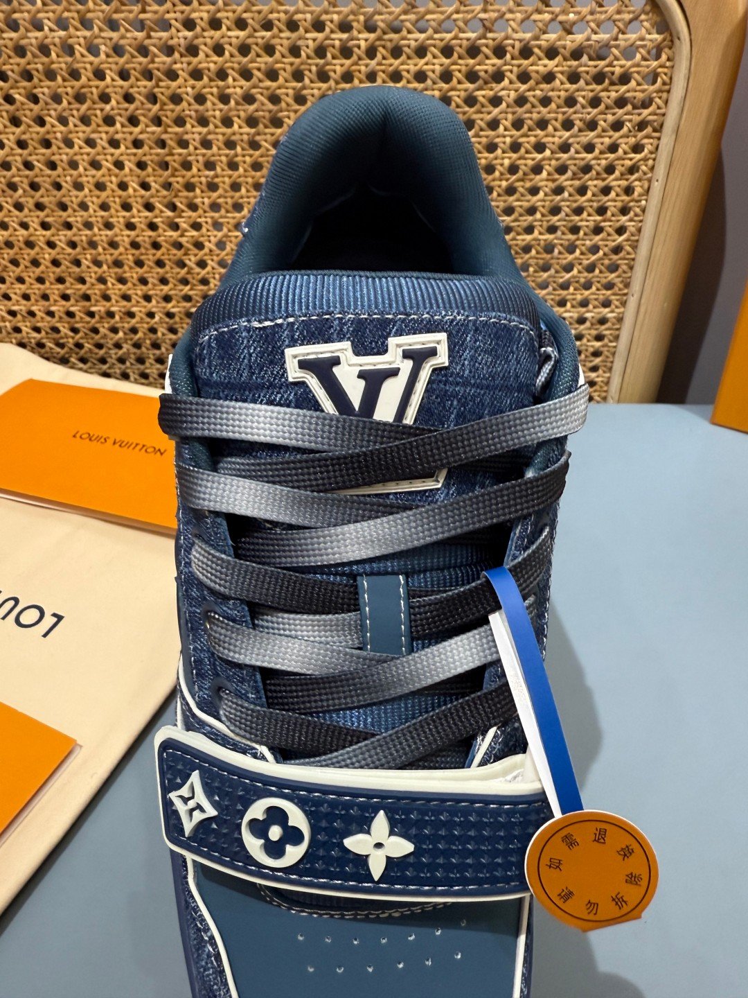Sneakers Trainer Velcro 'Denim Brut' — vue 7