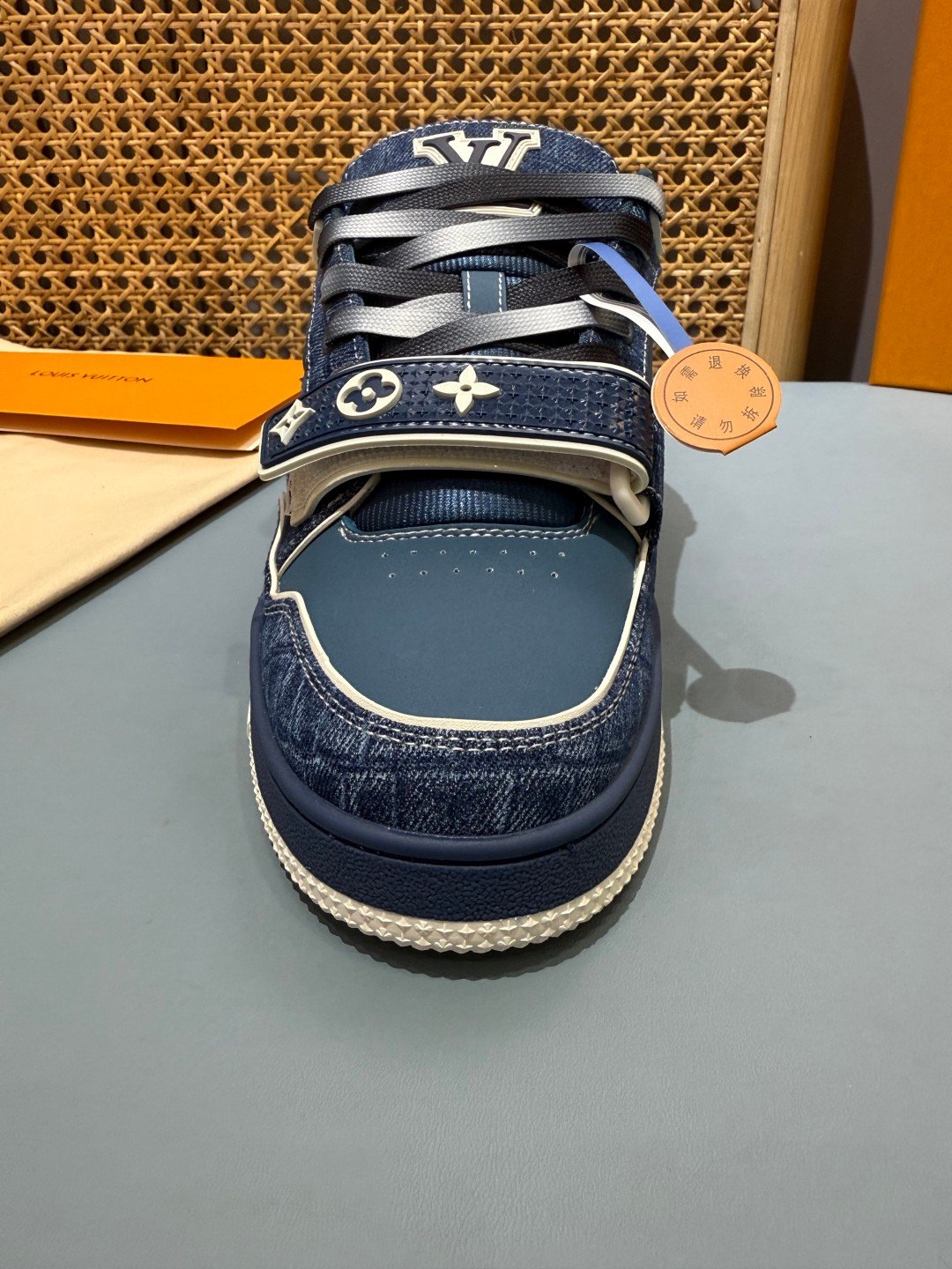 Sneakers Trainer Velcro 'Denim Brut' — vue 8