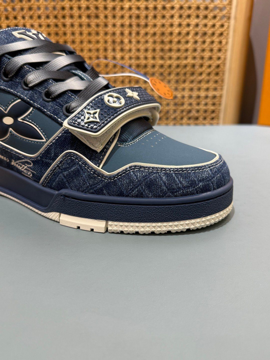 Sneakers Trainer Velcro 'Denim Brut' — vue 9