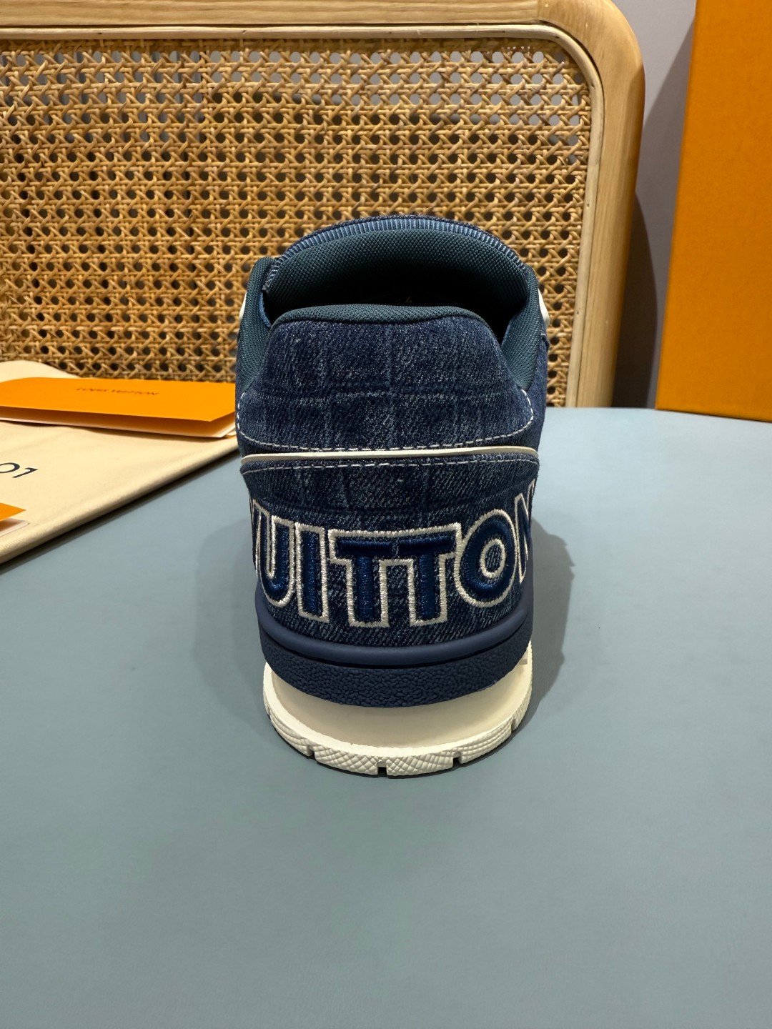 Sneakers Trainer Velcro 'Denim Brut' — vue 10