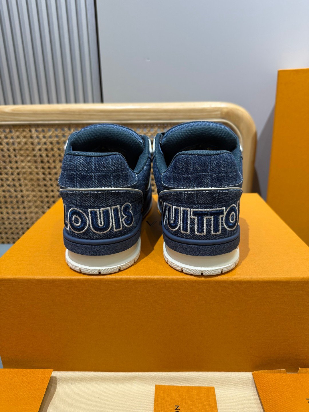 Sneakers Trainer Velcro 'Denim Brut' — vue 18