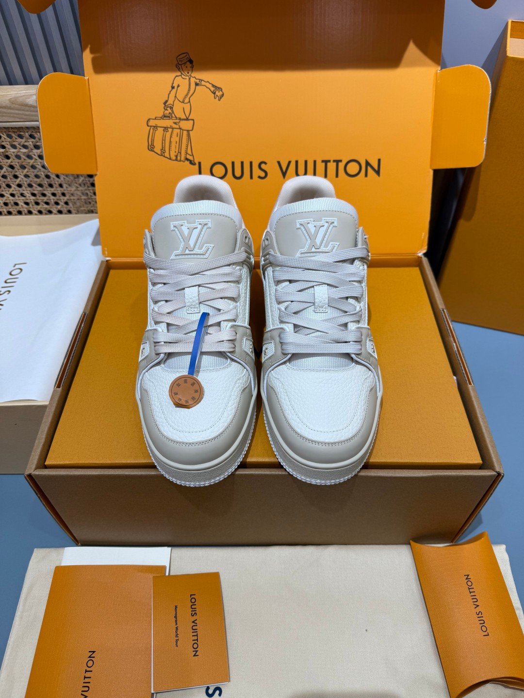 Sneakers Trainer 'Blanc Cassé' — vue 5