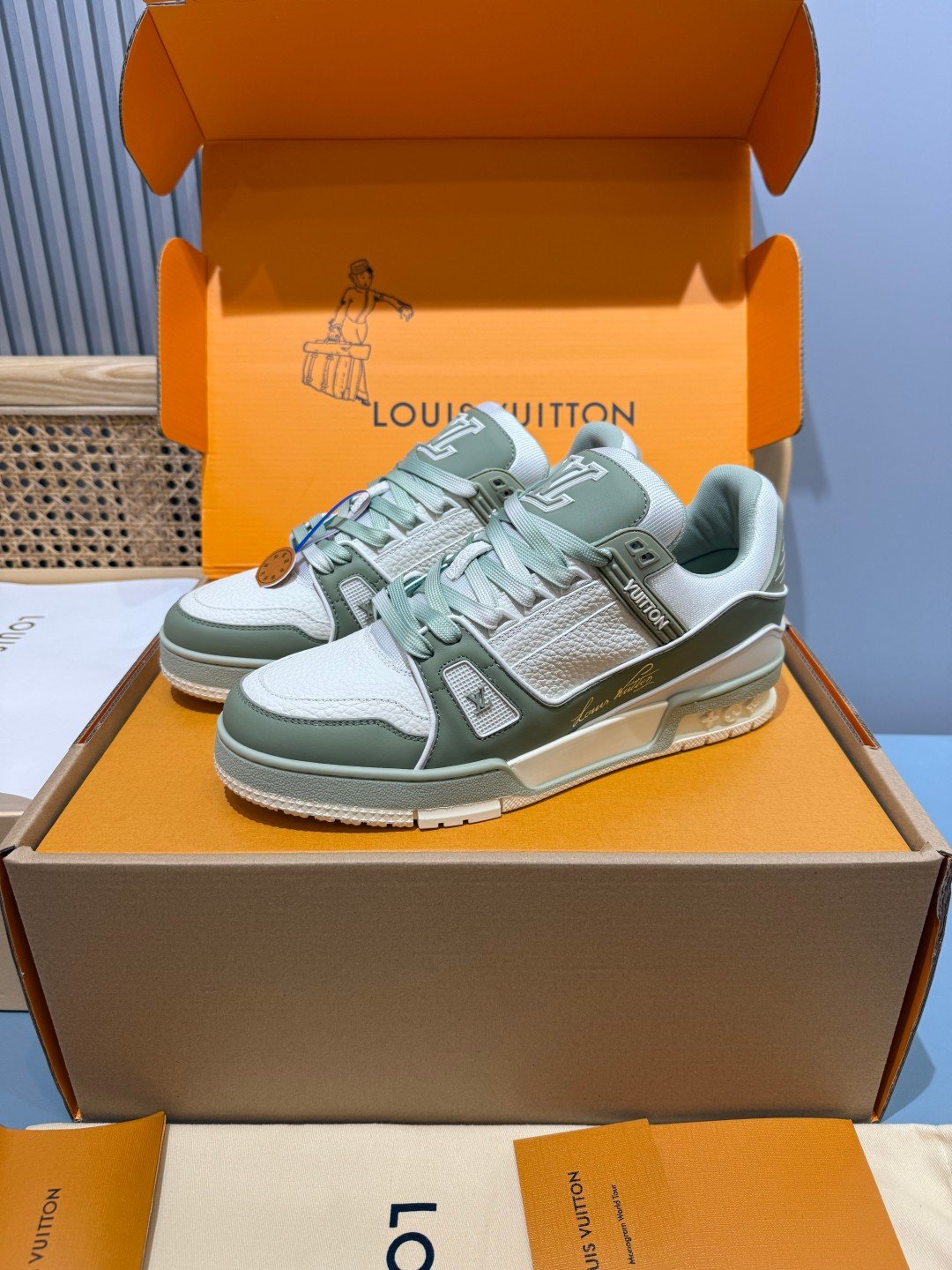 Sneakers Trainer 'Vert Sauge' — vue 4