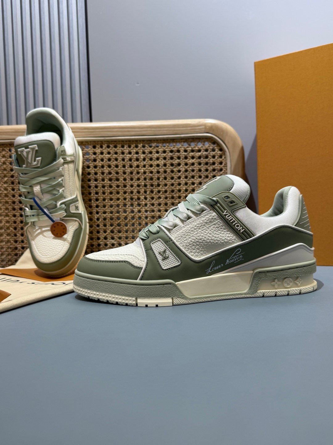 Sneakers Trainer 'Vert Sauge' — vue 16