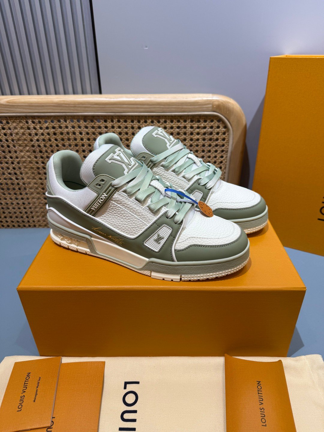 Sneakers Trainer 'Vert Sauge' — vue 19