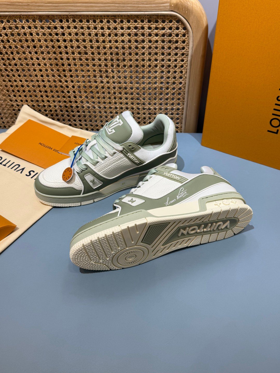 Sneakers Trainer 'Vert Sauge' — vue 24
