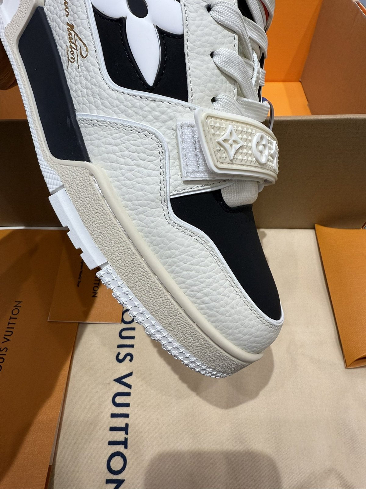 Sneakers Trainer Velcro 'Blanc Noir Graphique' — vue 13