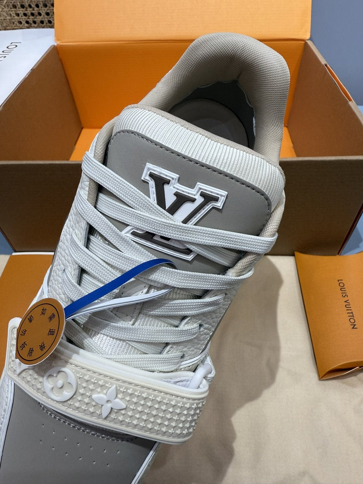 Sneakers Trainer Velcro 'Gris Clair' — vue 7
