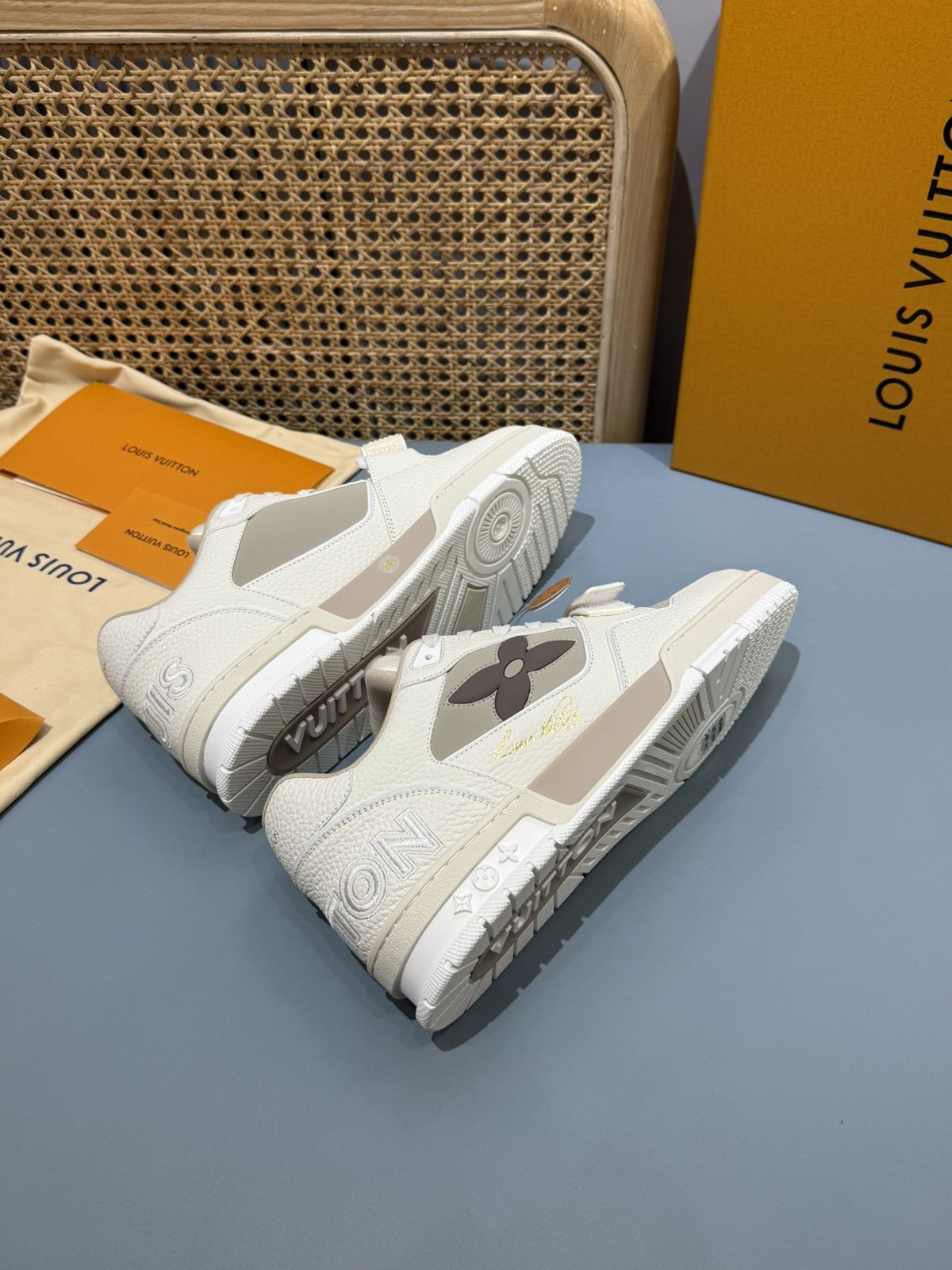 Sneakers Trainer Velcro 'Gris Clair' — vue 16