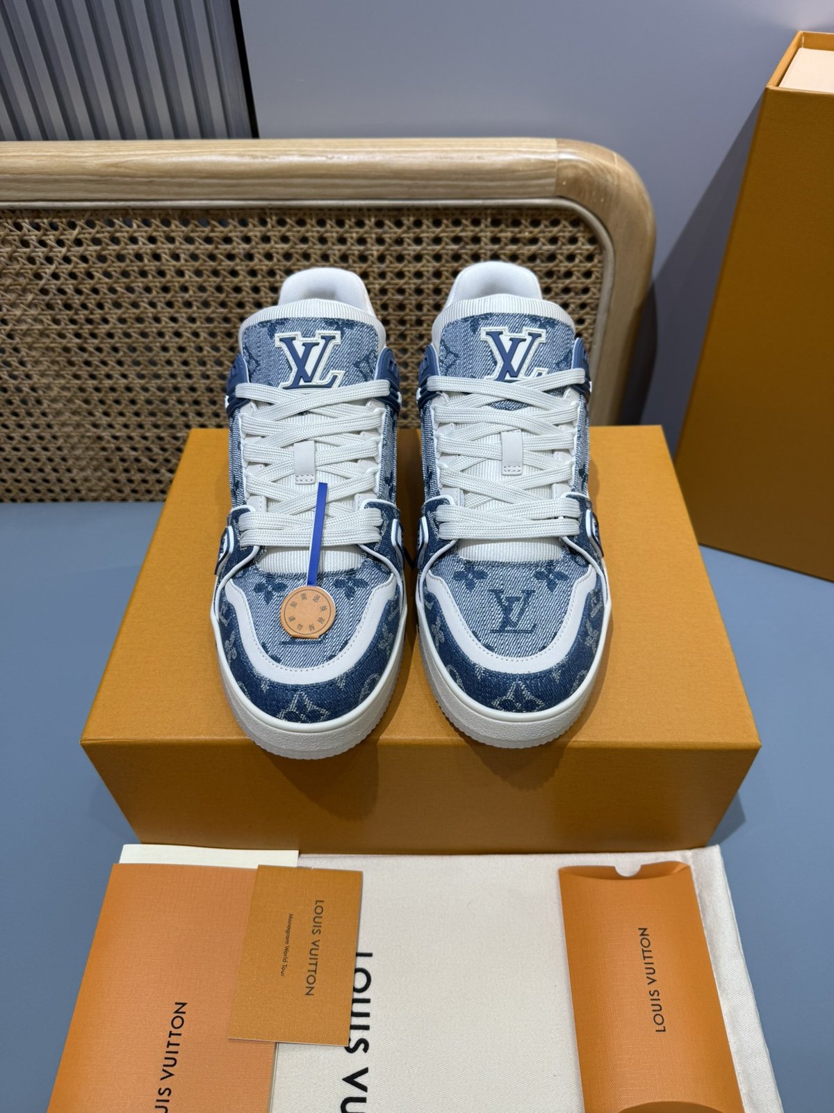 Sneakers Trainer Denim 'Denim Bleu Clair' — vue 4