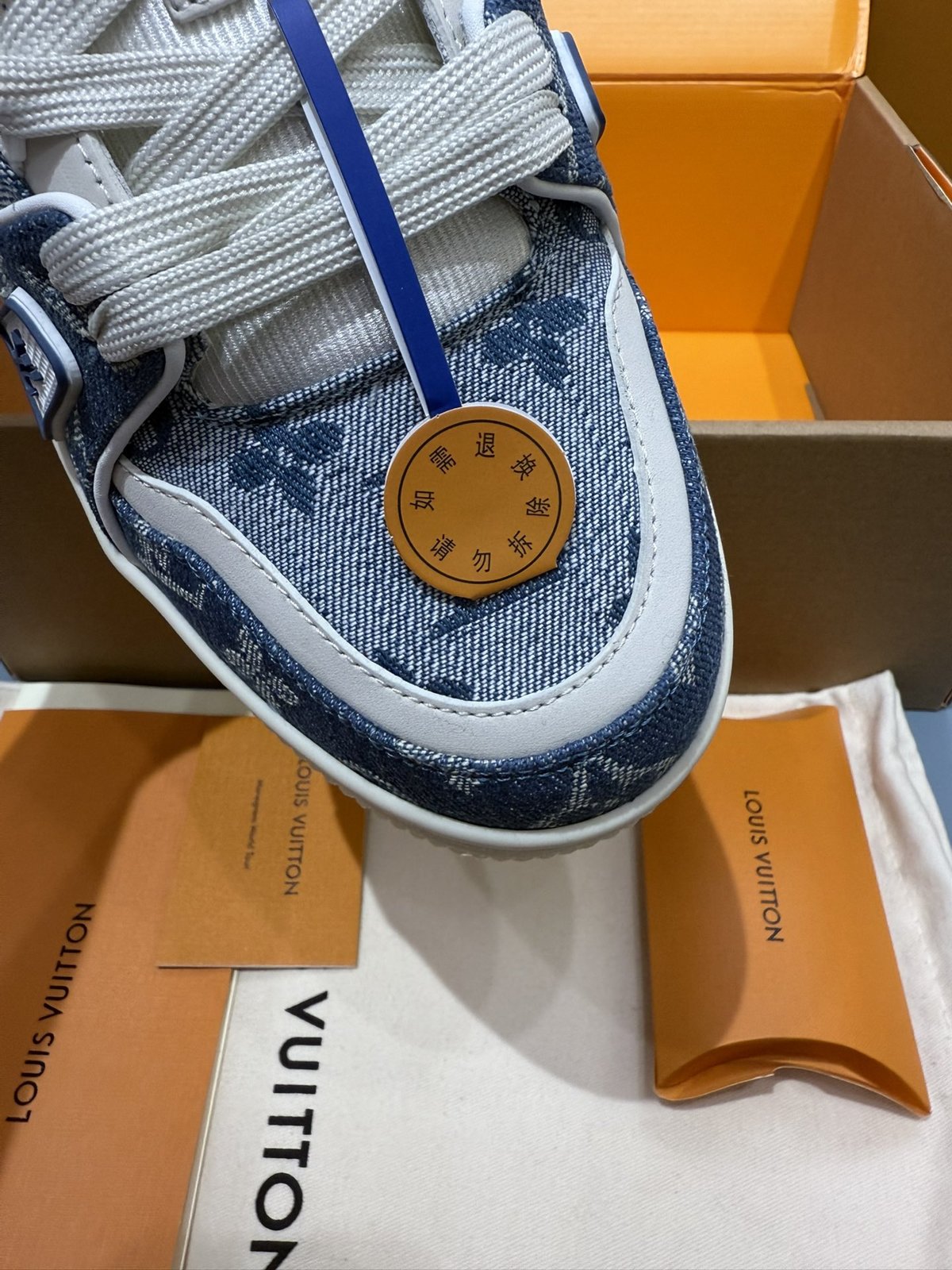 Sneakers Trainer Denim 'Denim Bleu Clair' — vue 9