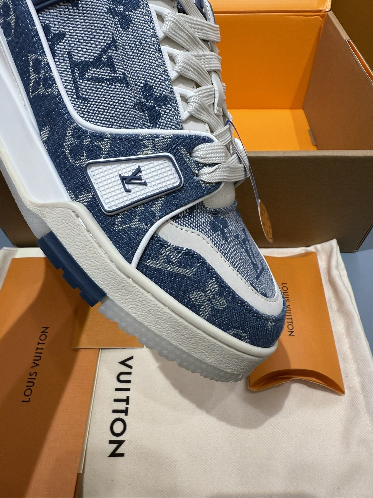 Sneakers Trainer Denim 'Denim Bleu Clair' — vue 13