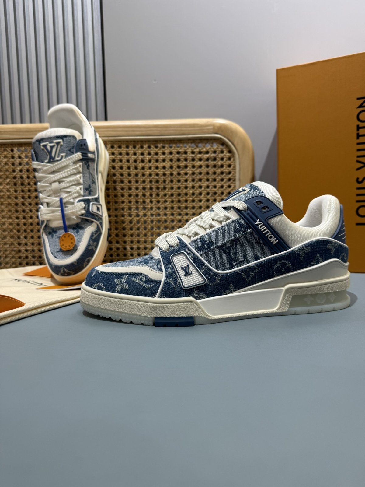 Sneakers Trainer Denim 'Denim Bleu Clair' — vue 16