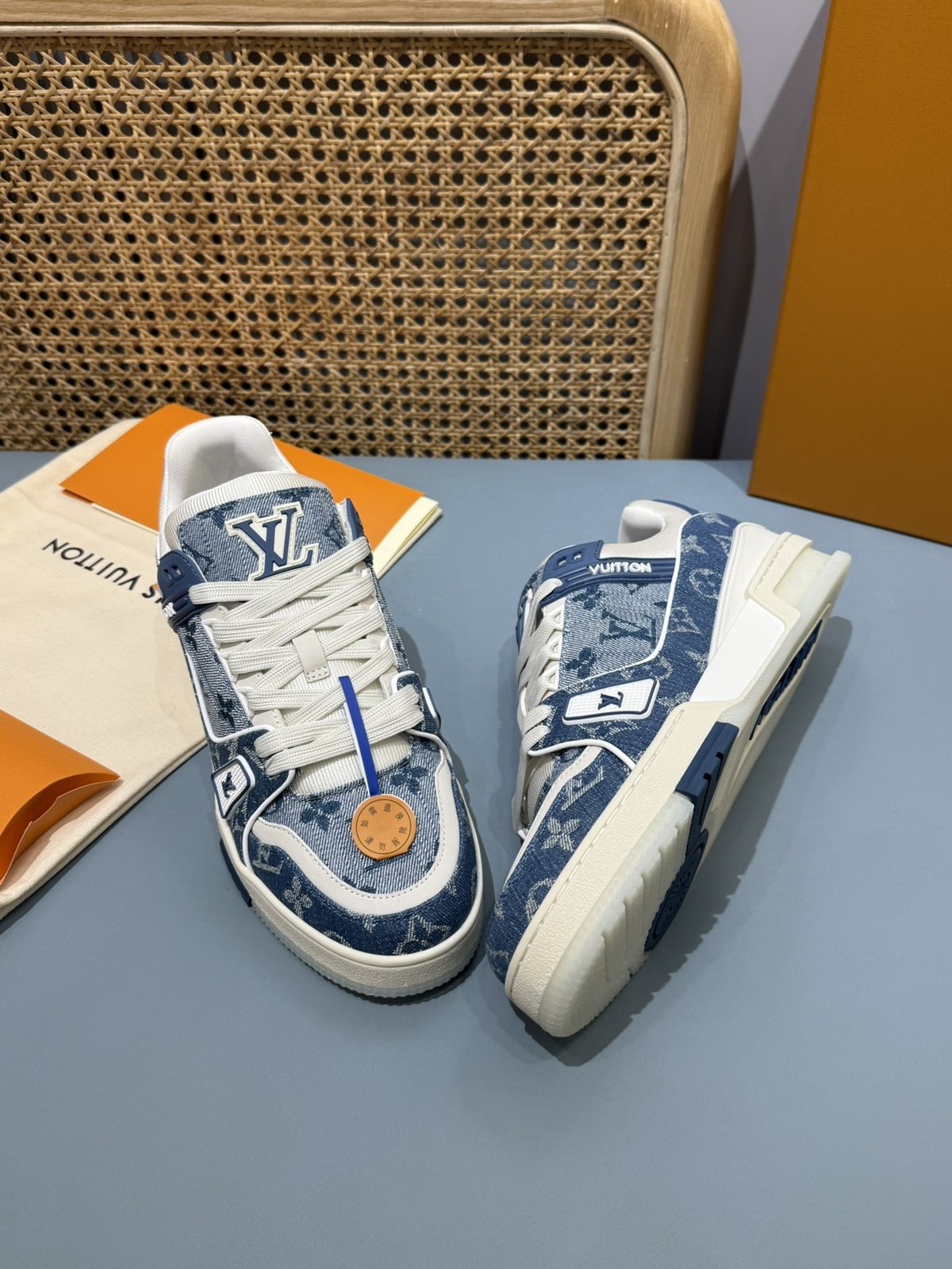 Sneakers Trainer Denim 'Denim Bleu Clair' — vue 17