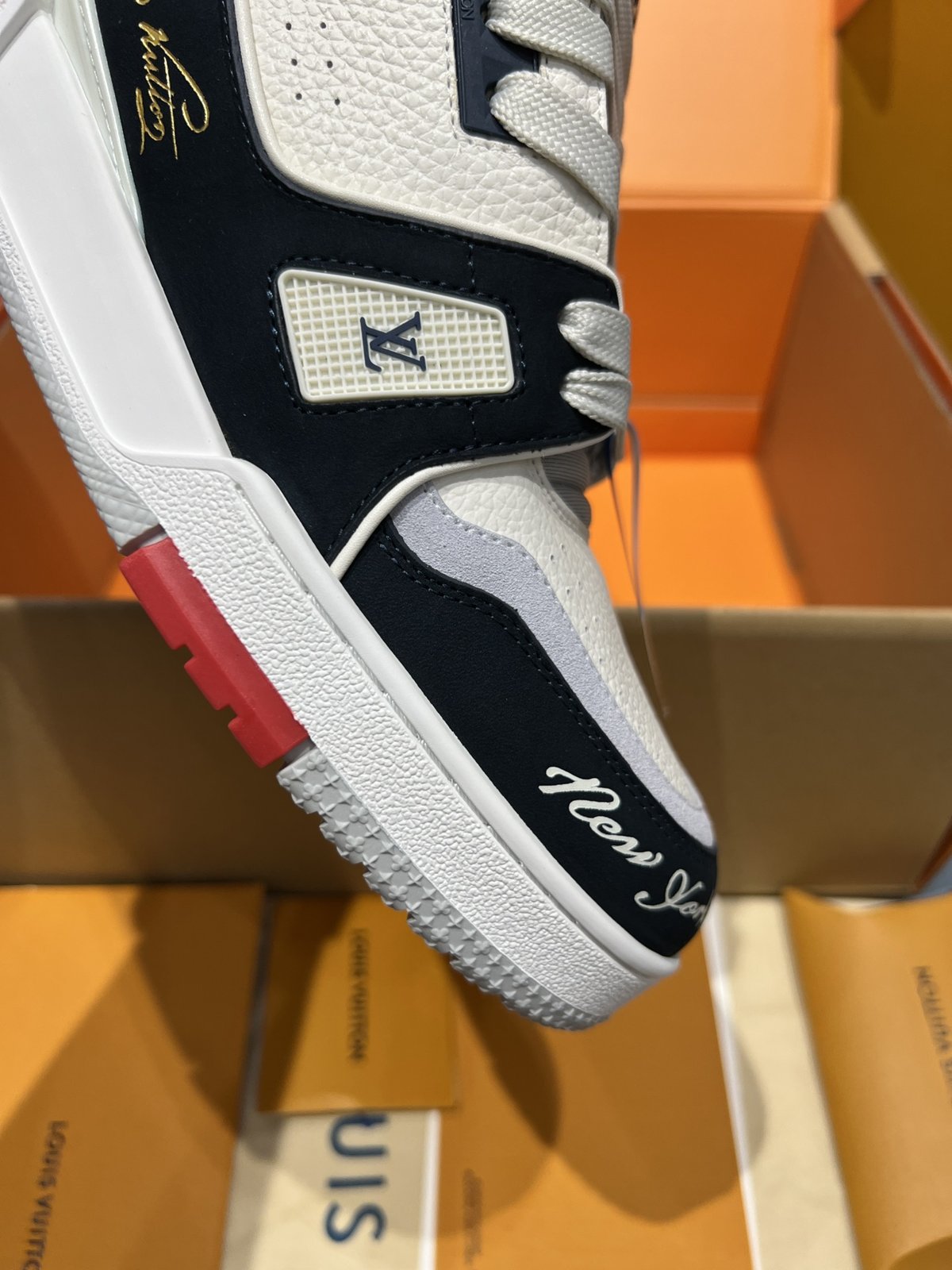 Sneakers Trainer 'Blanc Noir Bleu' — vue 9