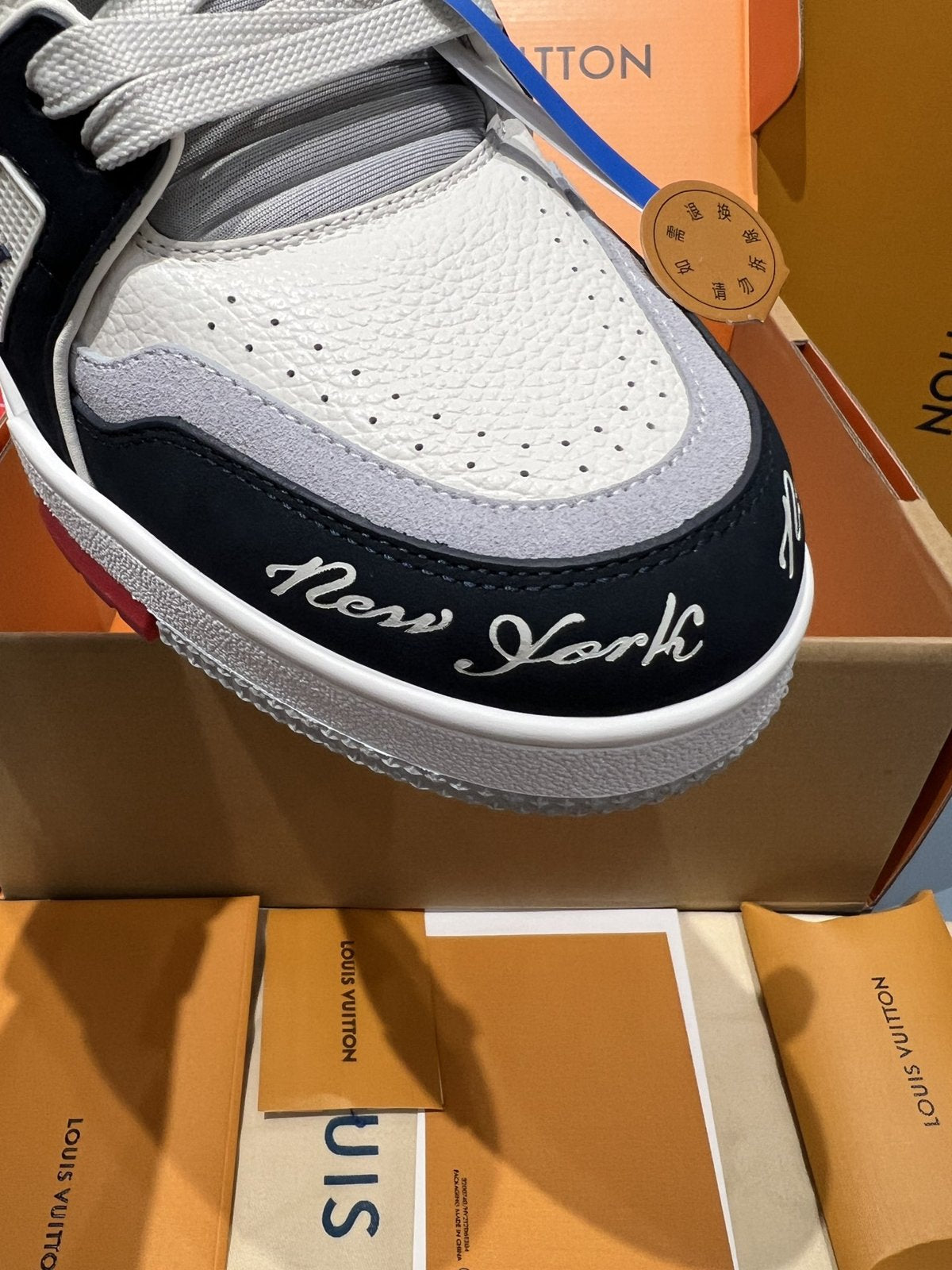 Sneakers Trainer 'Blanc Noir Bleu' — vue 10