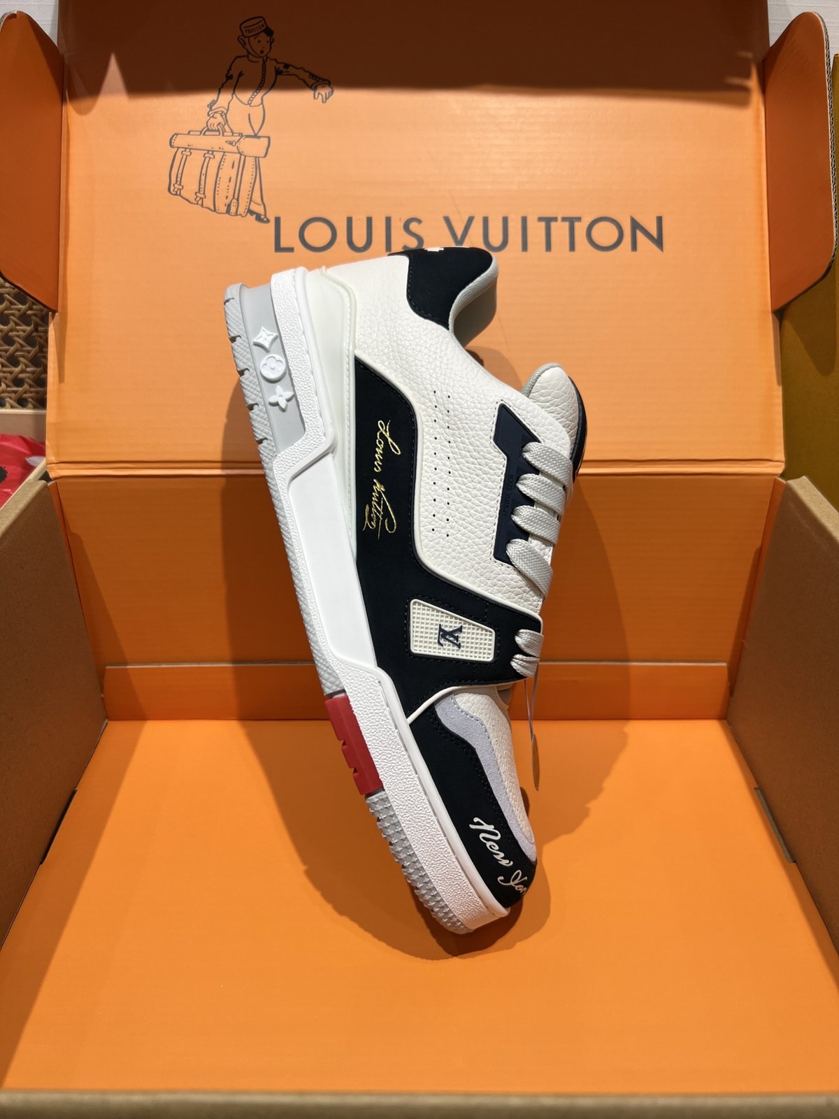 Sneakers Trainer 'Blanc Noir Bleu' — vue 14
