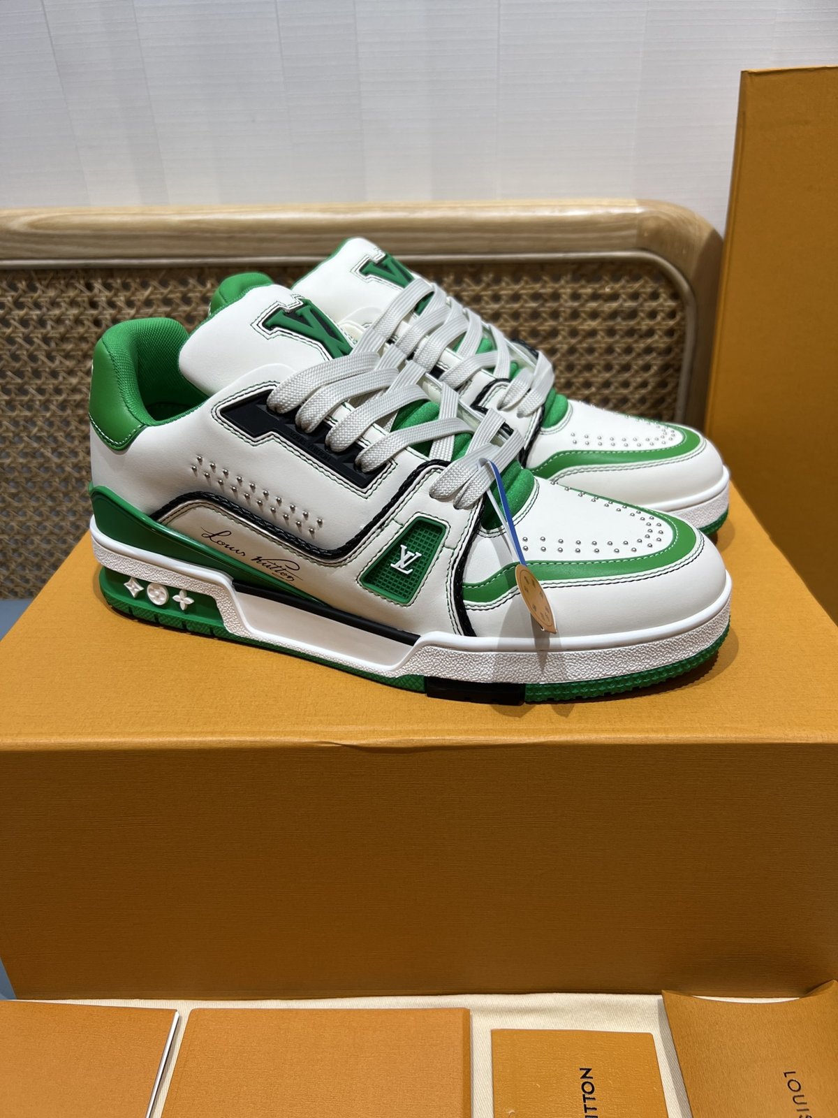 Sneakers Trainer Rivets 'Blanc Vert'