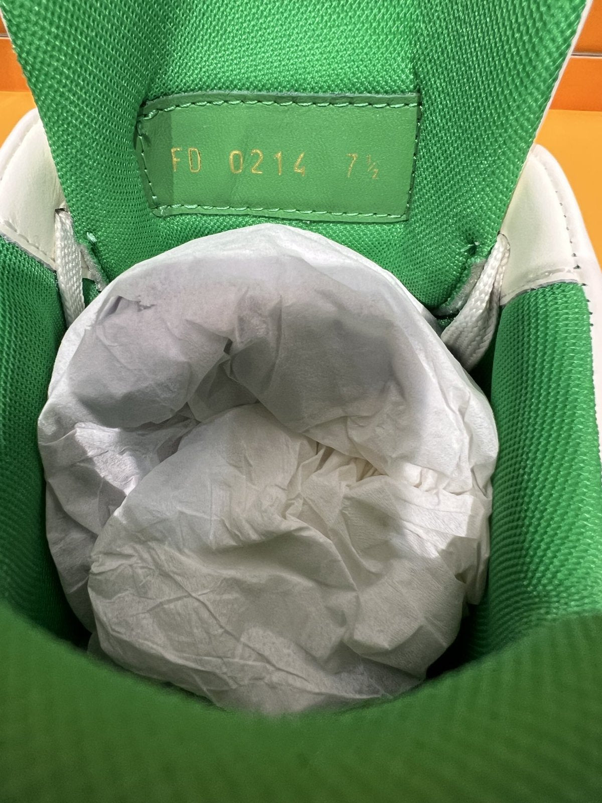 Sneakers Trainer Rivets 'Blanc Vert' — vue 6