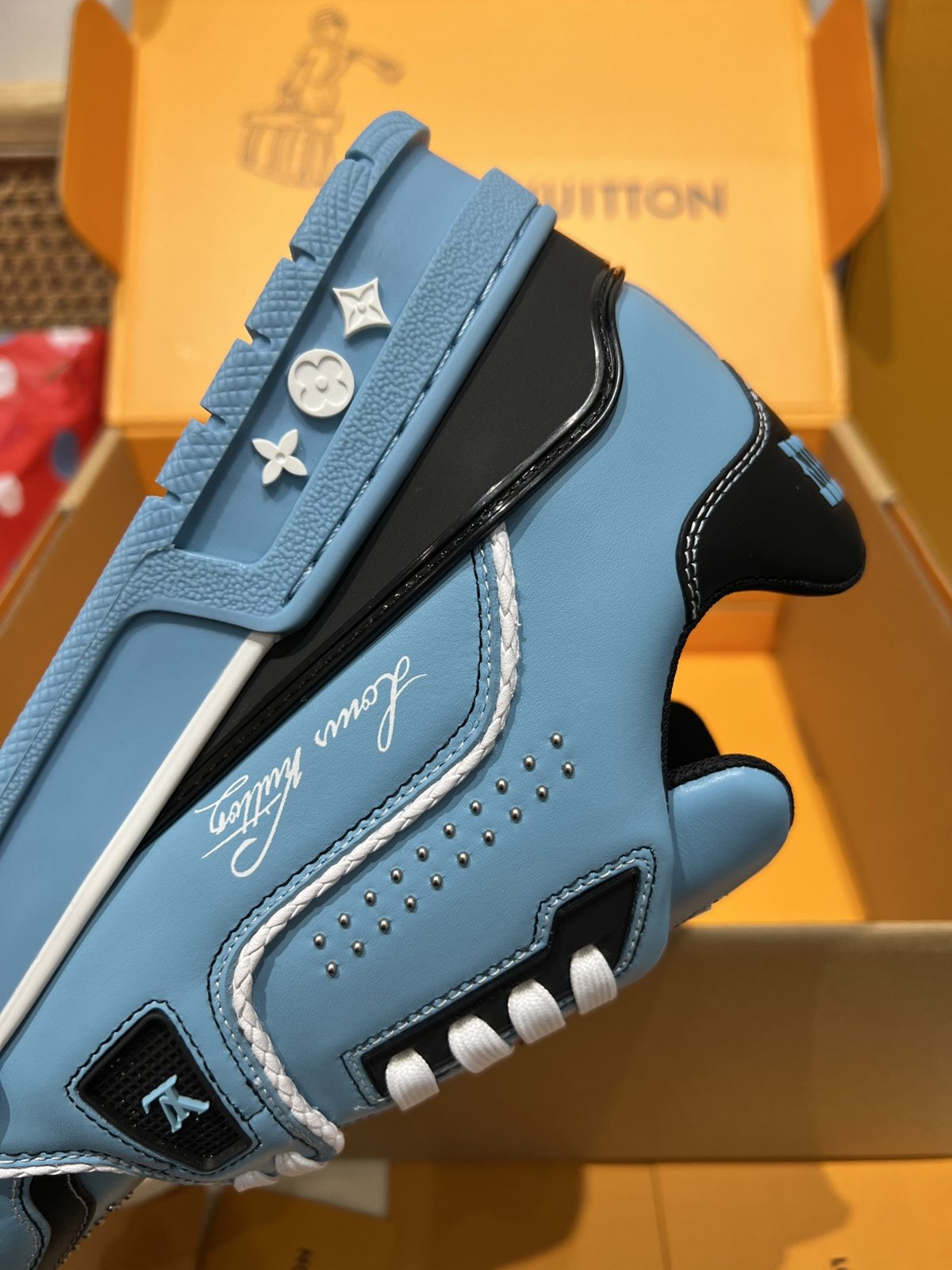 Sneakers Trainer Rivets 'Bleu Ciel' — vue 9