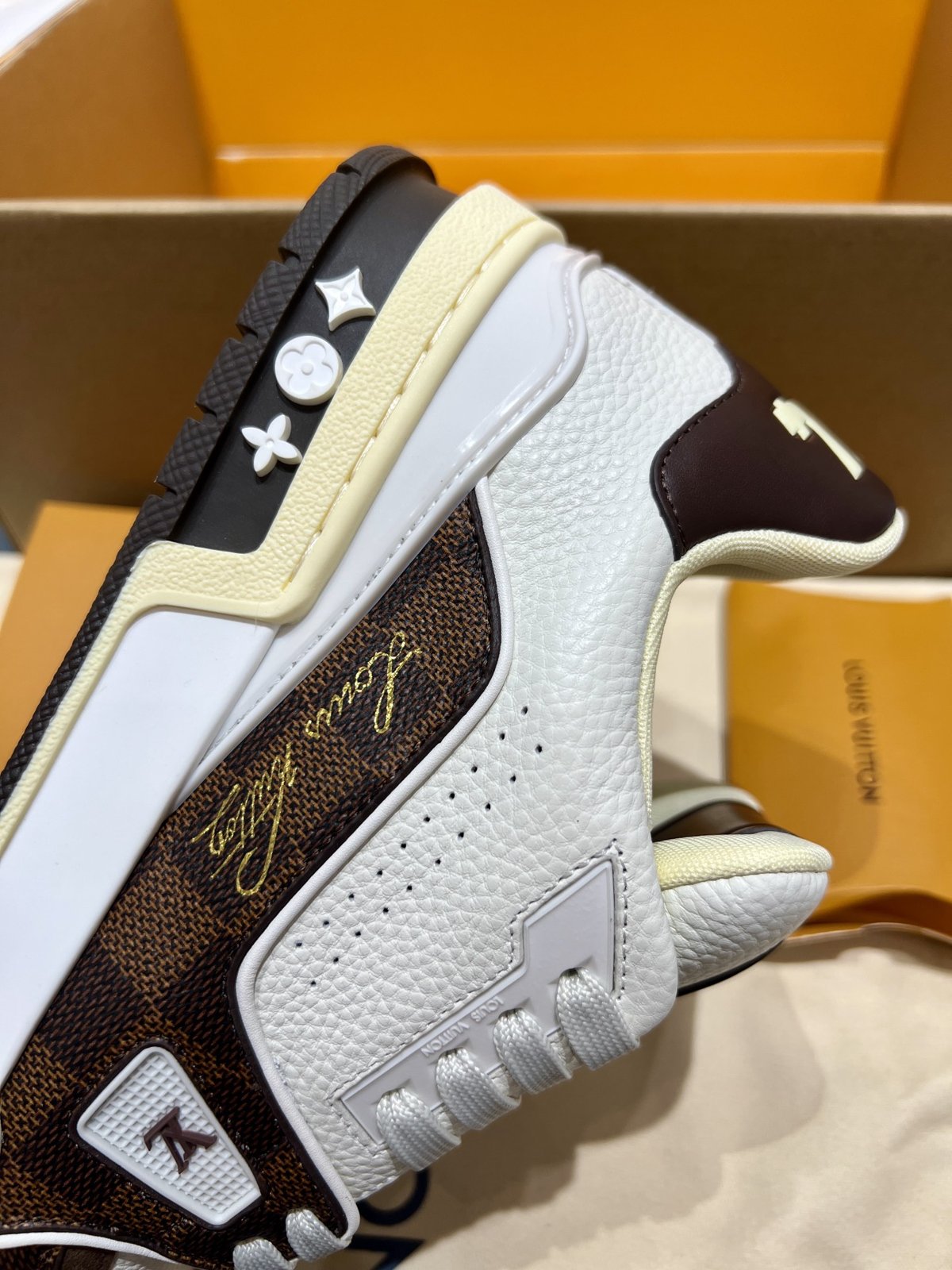 Sneakers Trainer 'Blanc Marron' — vue 11