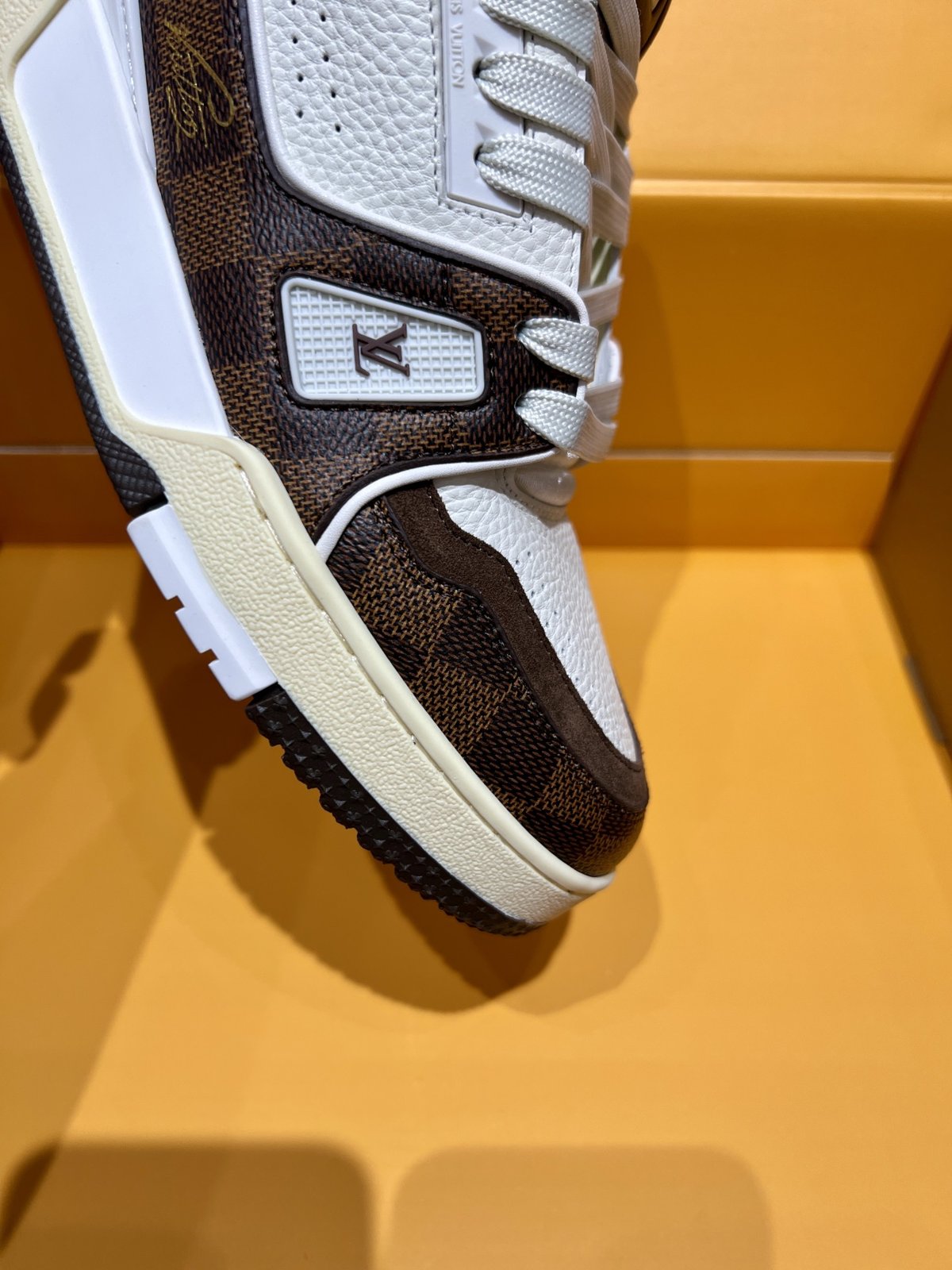 Sneakers Trainer 'Blanc Marron' — vue 13
