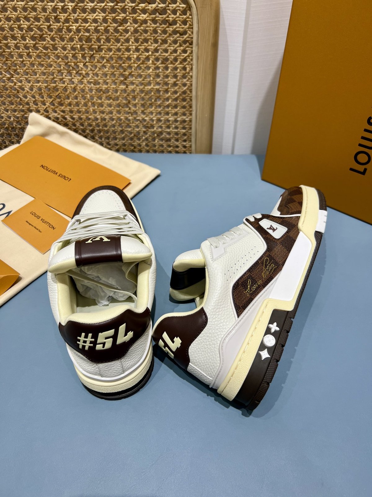 Sneakers Trainer 'Blanc Marron' — vue 15