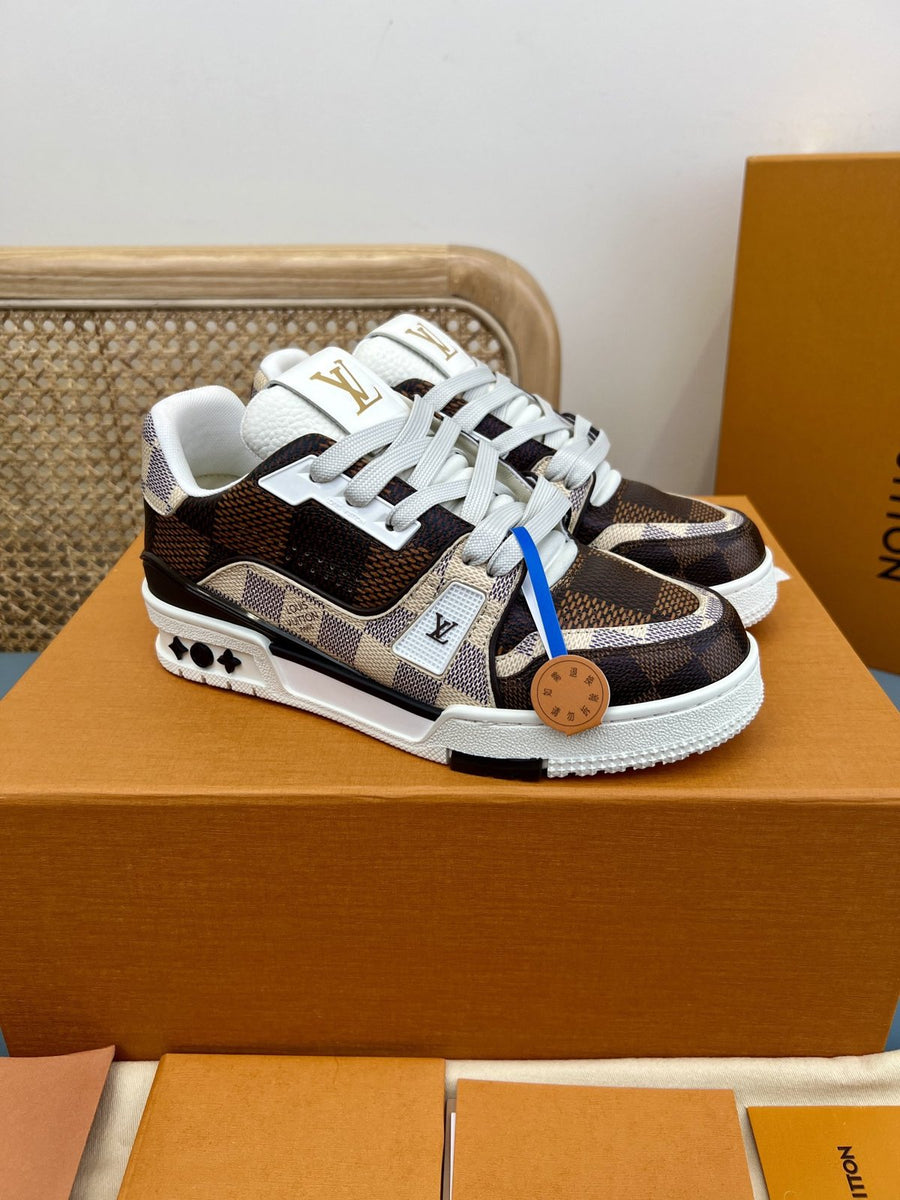 Sneakers Trainer 'Marron Damier'
